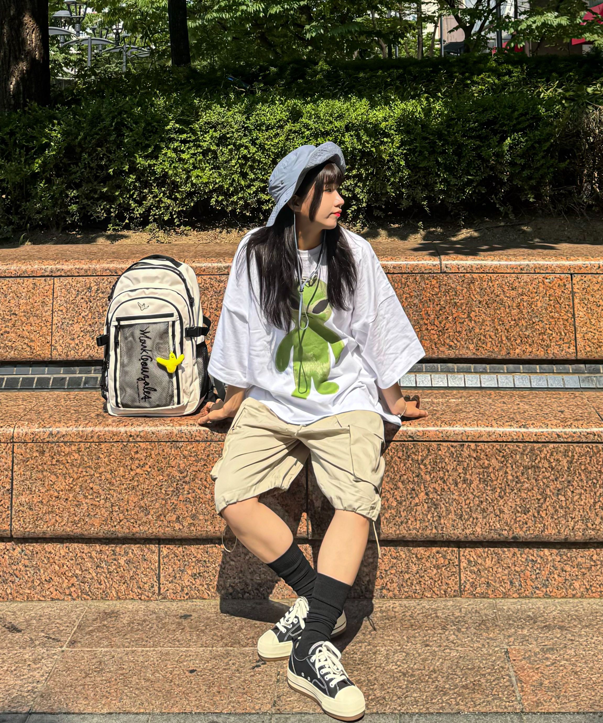 MUSINSA公式 | HOODHOOD Alien Graphic Oversized fit Short