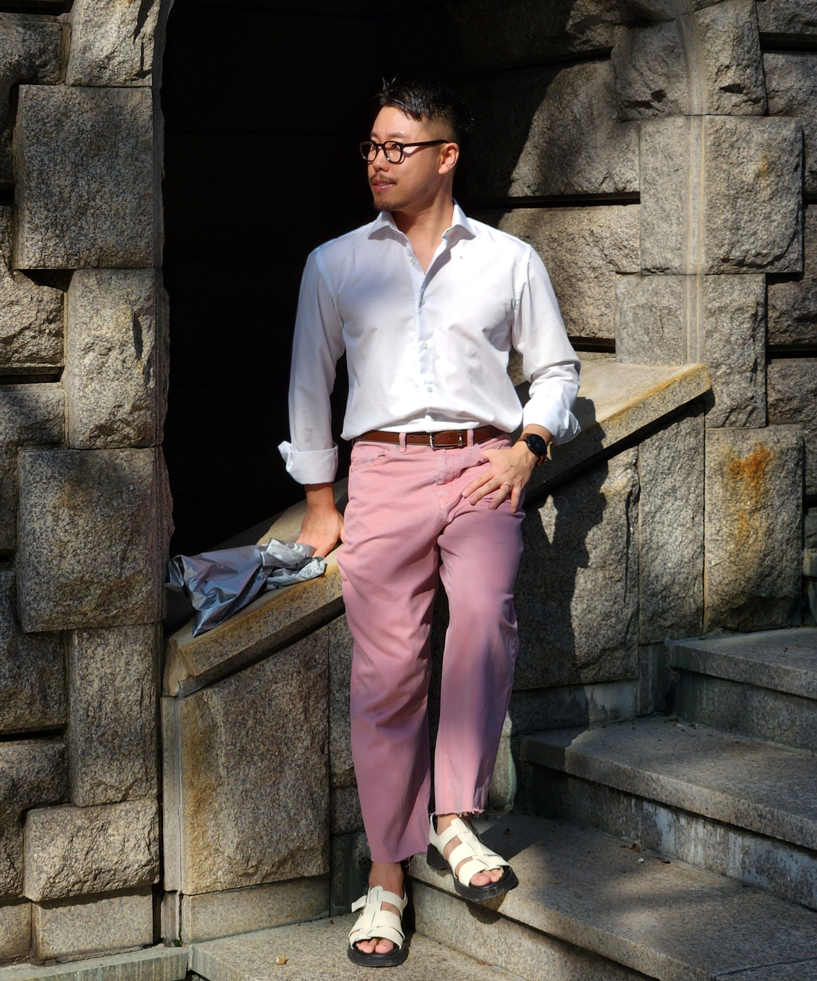 MUSINSA公式 | MUSINSA STANDARD ガーメントダイワイドデニムパンツ