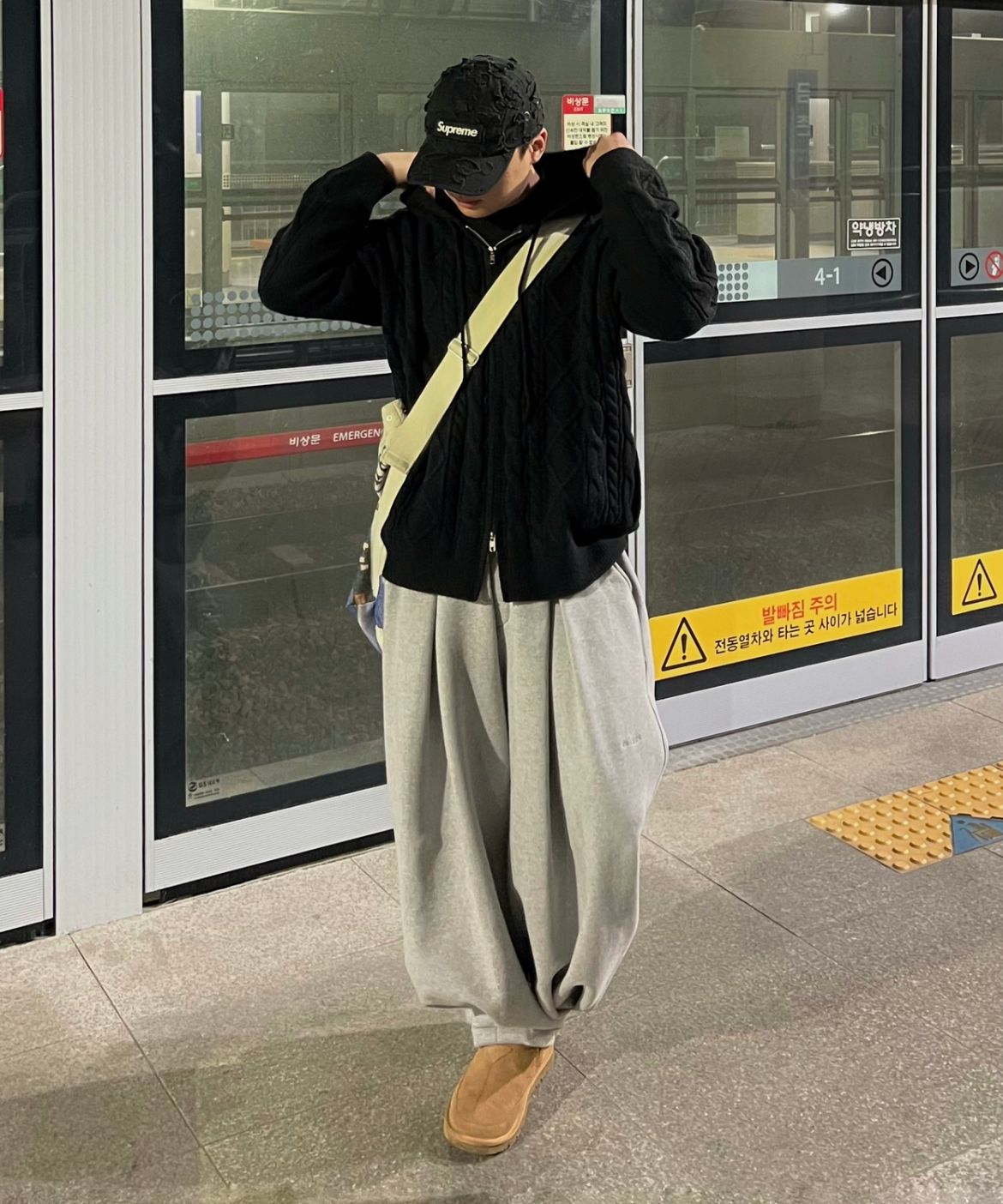 ANGLAN アングラン バルーン オーバーオール ブラック musinsa MUSINSA