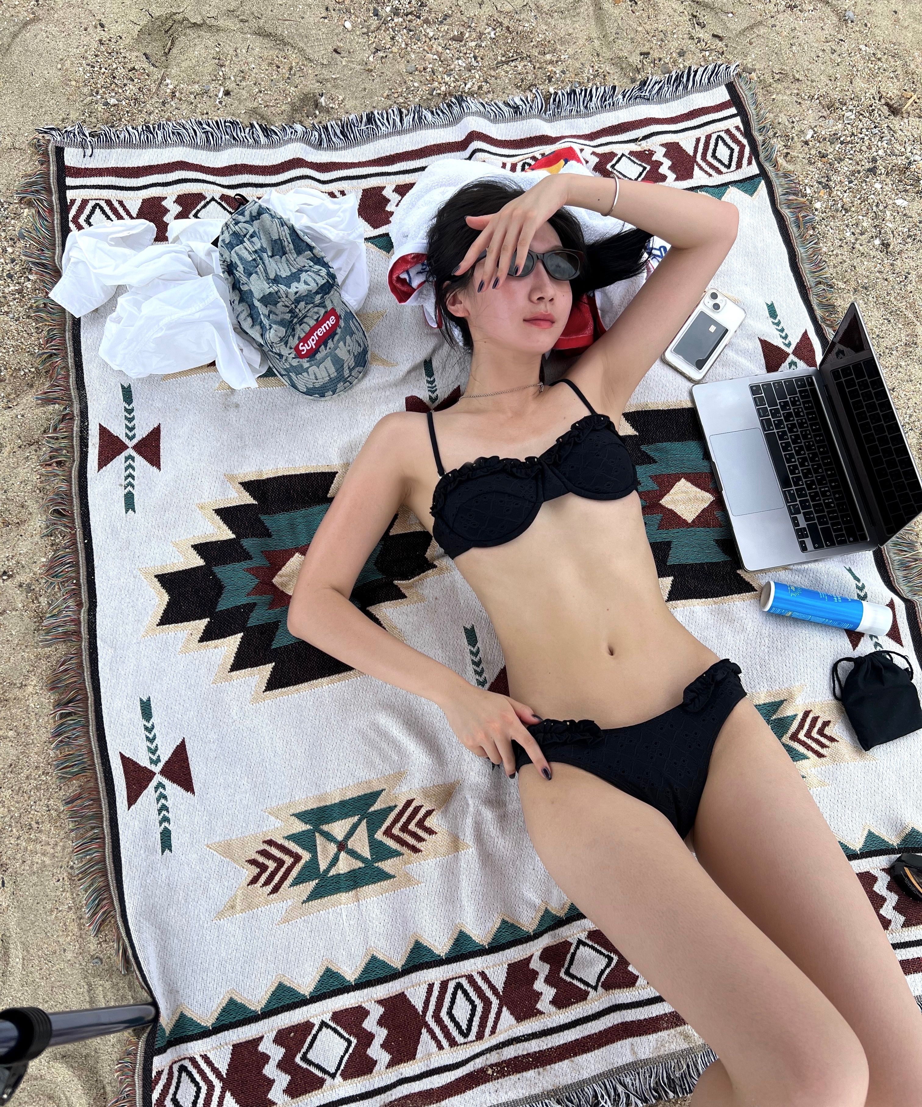 ビキニ GLOWNY BALCONETTE BIKINI TOP 4BKH198 JO BALCONETTE BIKINI TOP BLACK WHITE