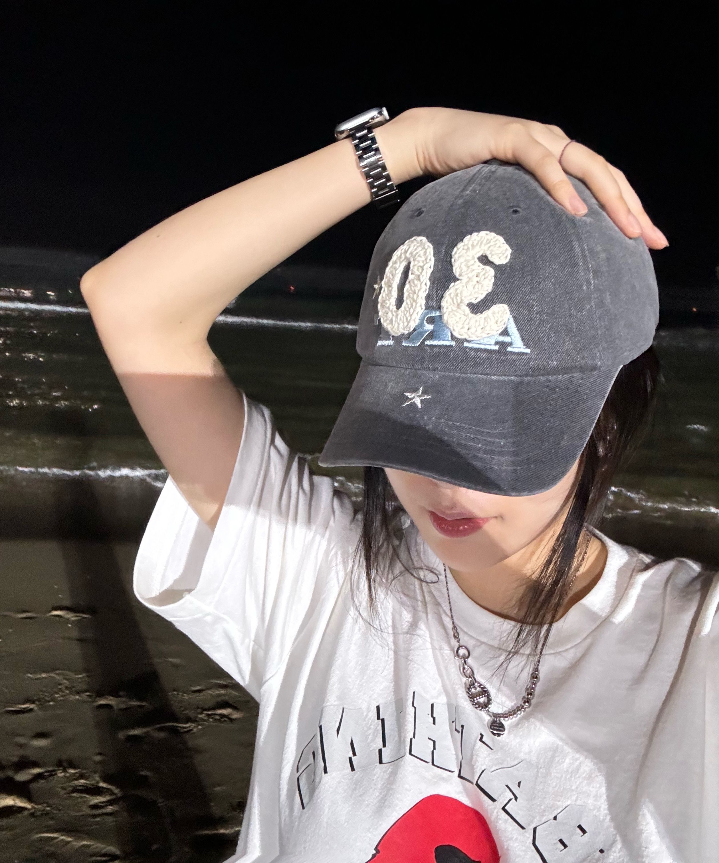ミンジ着用★kijun Art 30 Cap UNISEX Charcoal 再入庫！☆New Jeans ミンジ 着用！！【Kijun】Art 30 Cap