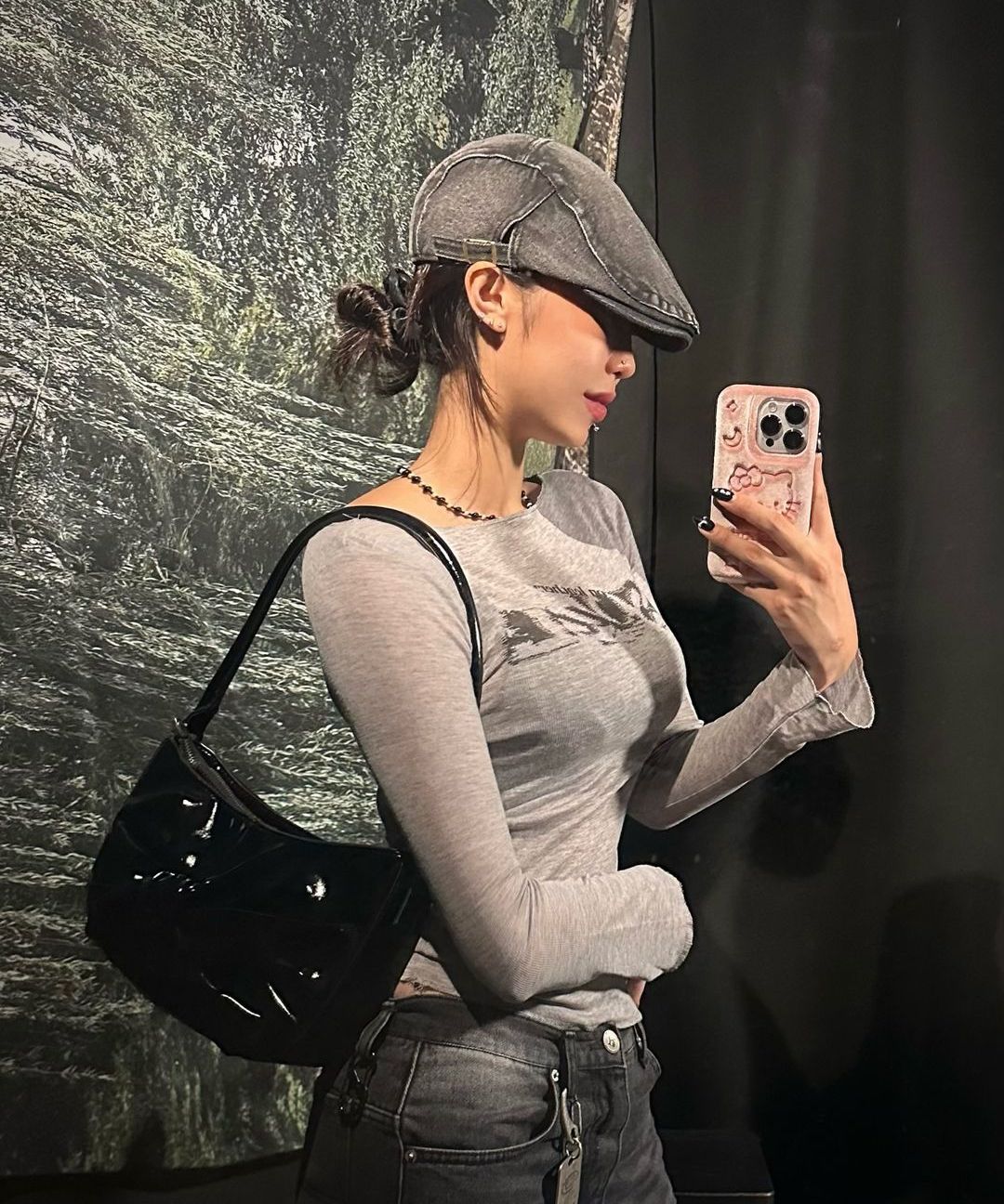 バッグ・カバンその他 [ LEATHERY ] Glossy Ribbon Shoulder MUSINSA | LEATHERY Glossy Ribbon Shoulder Bag [BLACK]