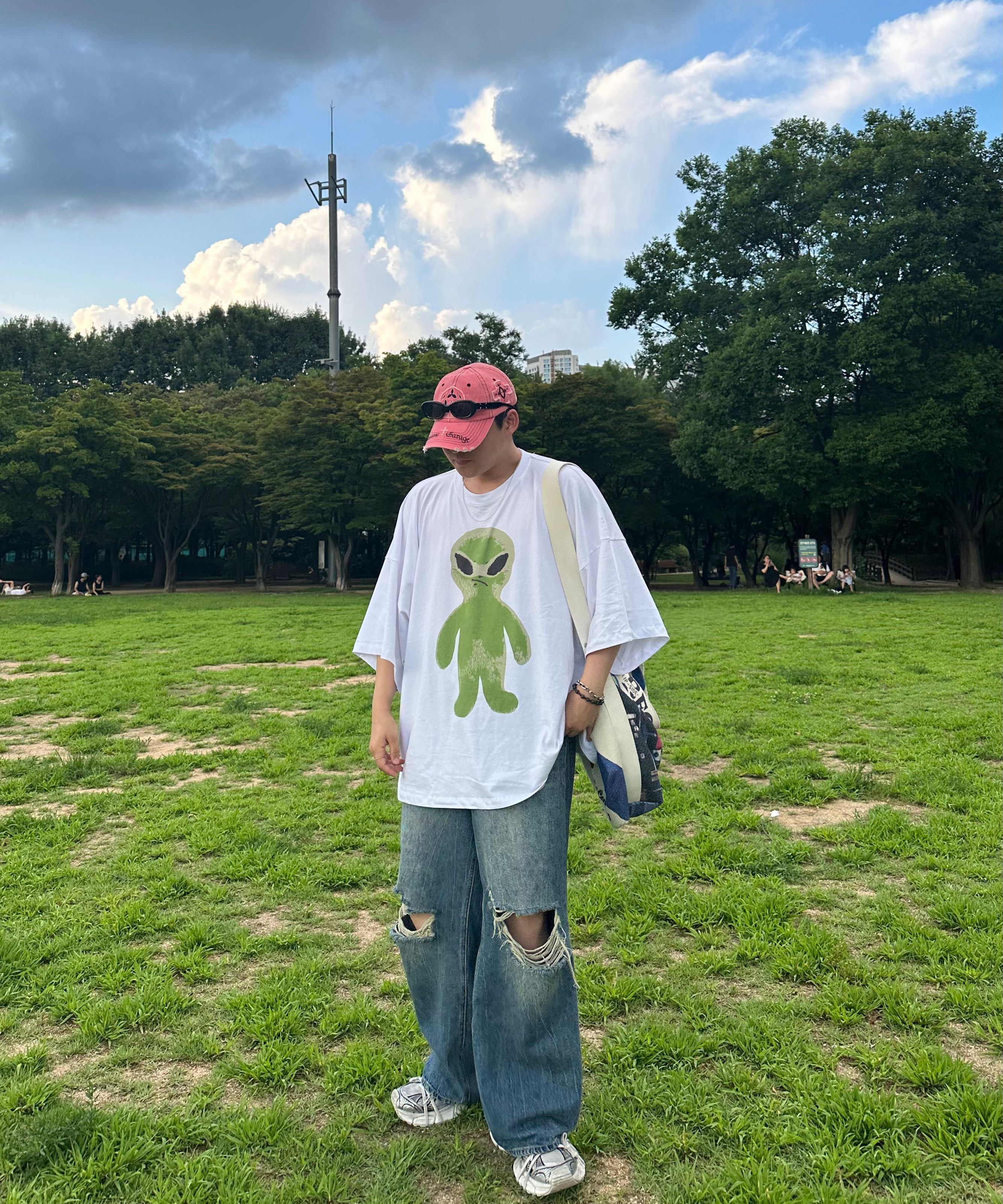 HOODHOOD ♥ Skull Alien Short Sleeve T-Shirt /追跡付 MUSINSA公式 | HOODHOOD Skull Alien Short Sleeve T-Shirt Black