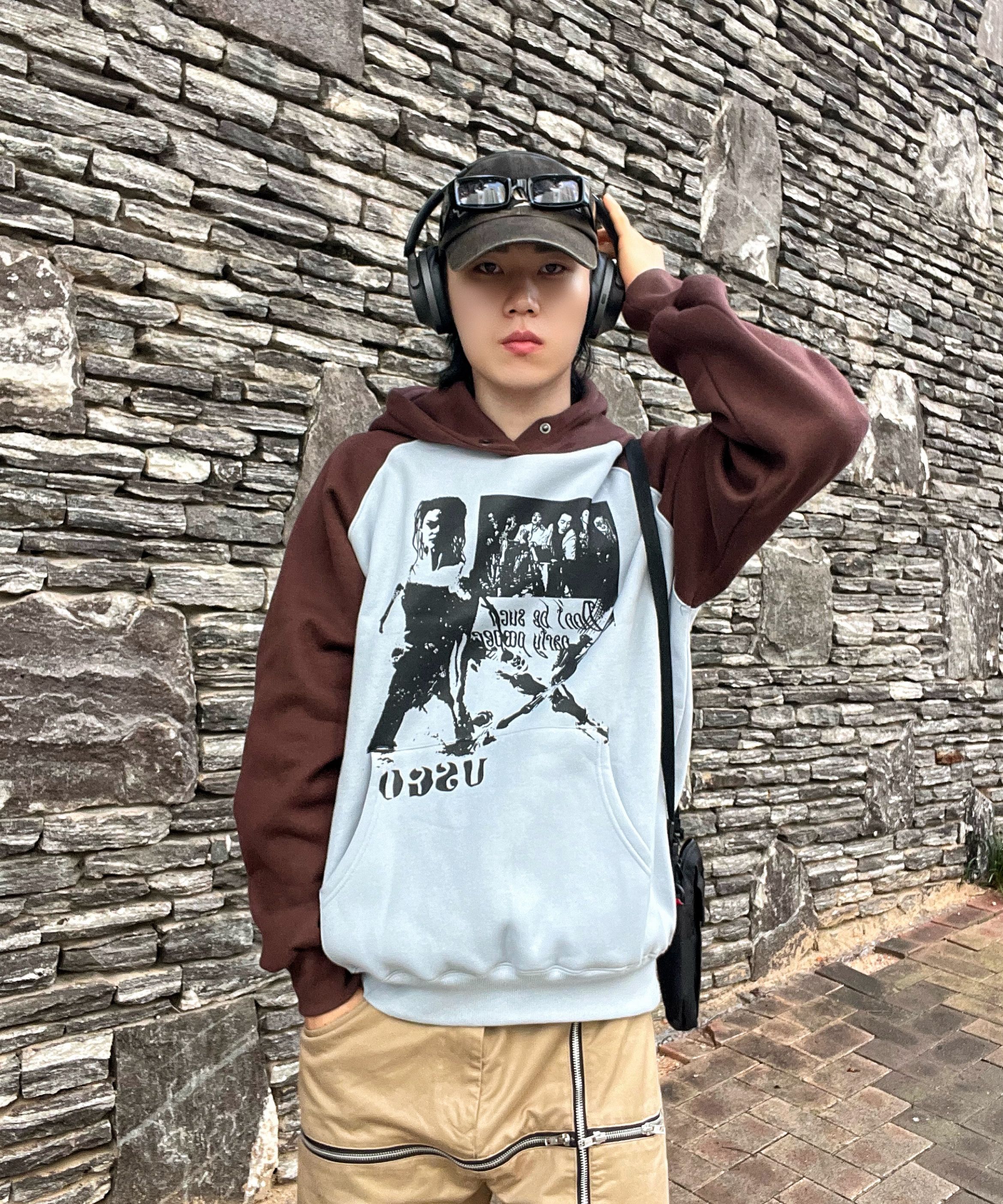 ★SUPERSUB★ Youth Go Snap Button Hoodie Baby Blue WEG MUSINSA | SUPERSUB Youth Go Snap Button Hoodie - Dark Gray
