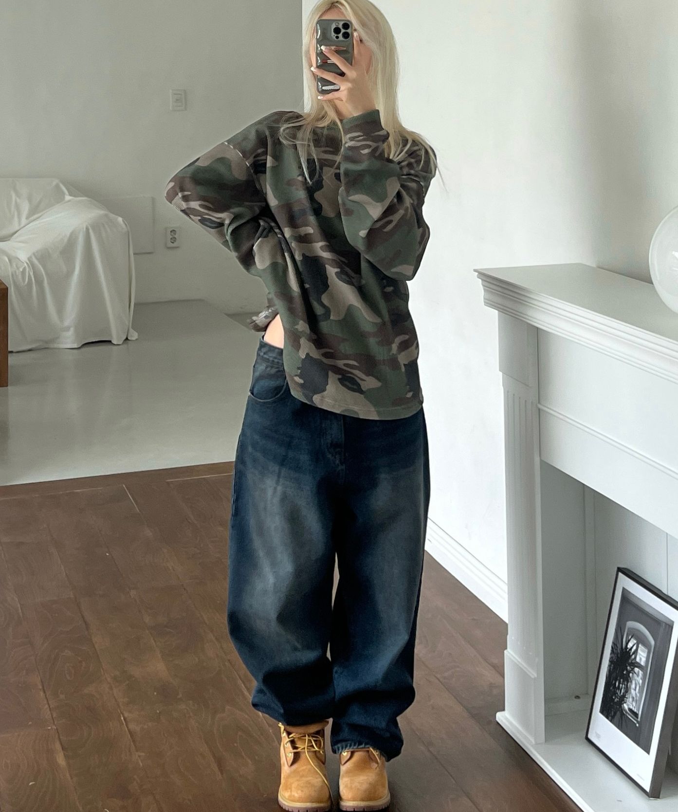 MUSINSA公式 | SUADE THERMAL CAMO LONG SLEEVE [CAMO]