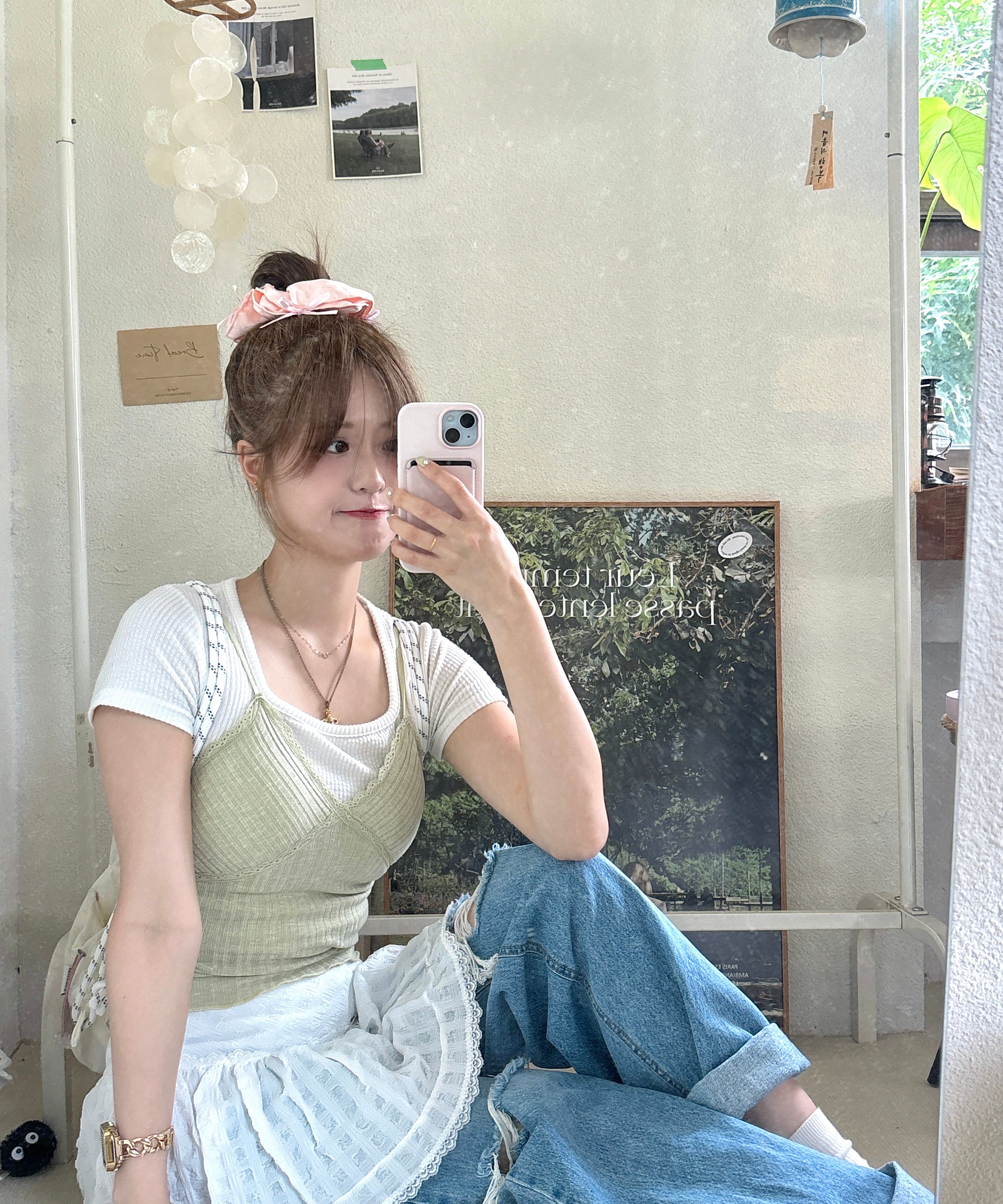 ◆UNKNOWN PLANET◆ Side belted destroyed wide denim pants li MUSINSA | UNKNOWN PLANET side belted destroyed wide denim