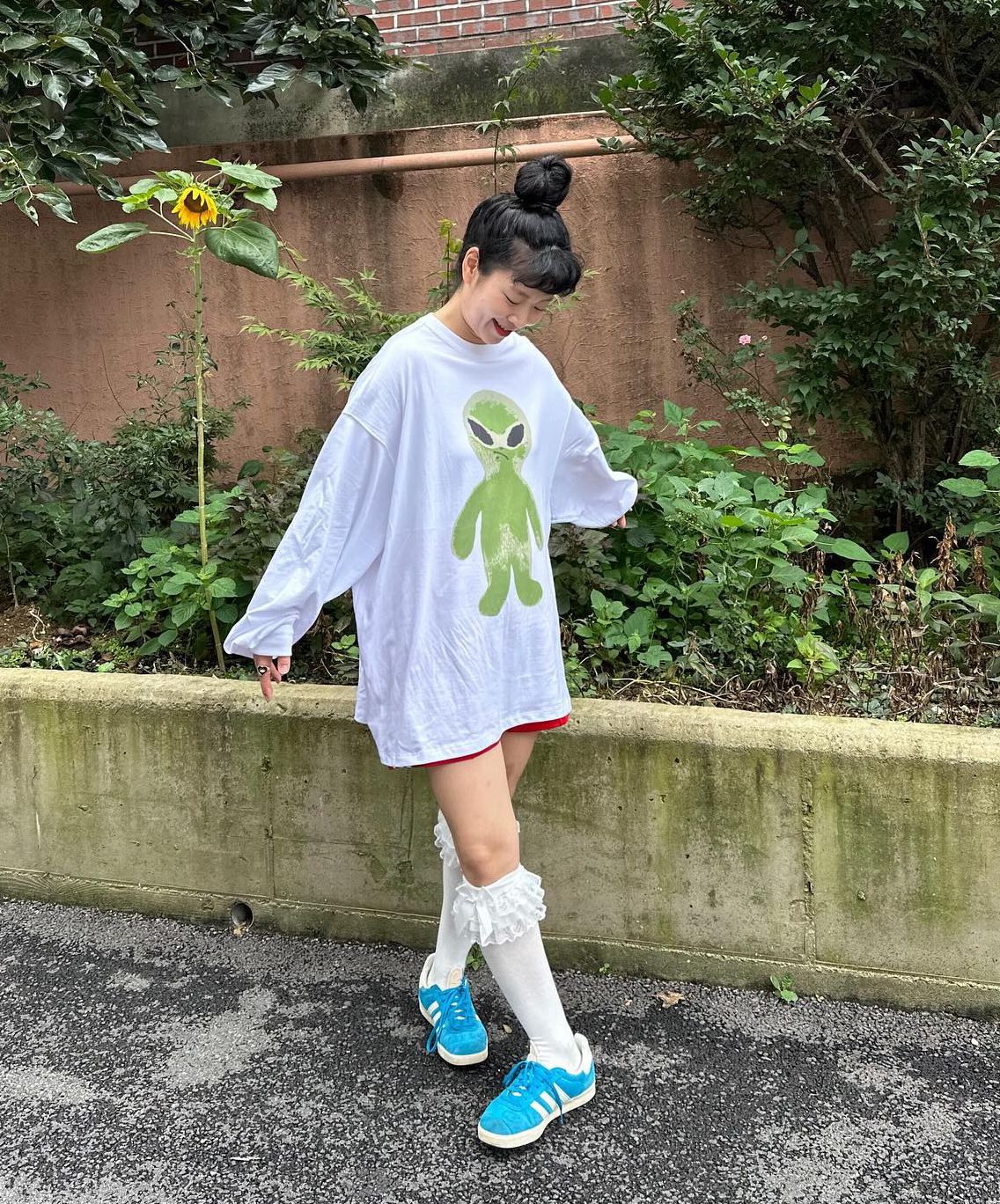 ★関税込★HOODHOOD★Alien Graphic Overfit Long Sleeve Tshirt MUSINSA公式 | HOODHOOD Alien Graphic Overfit Long Sleeve T