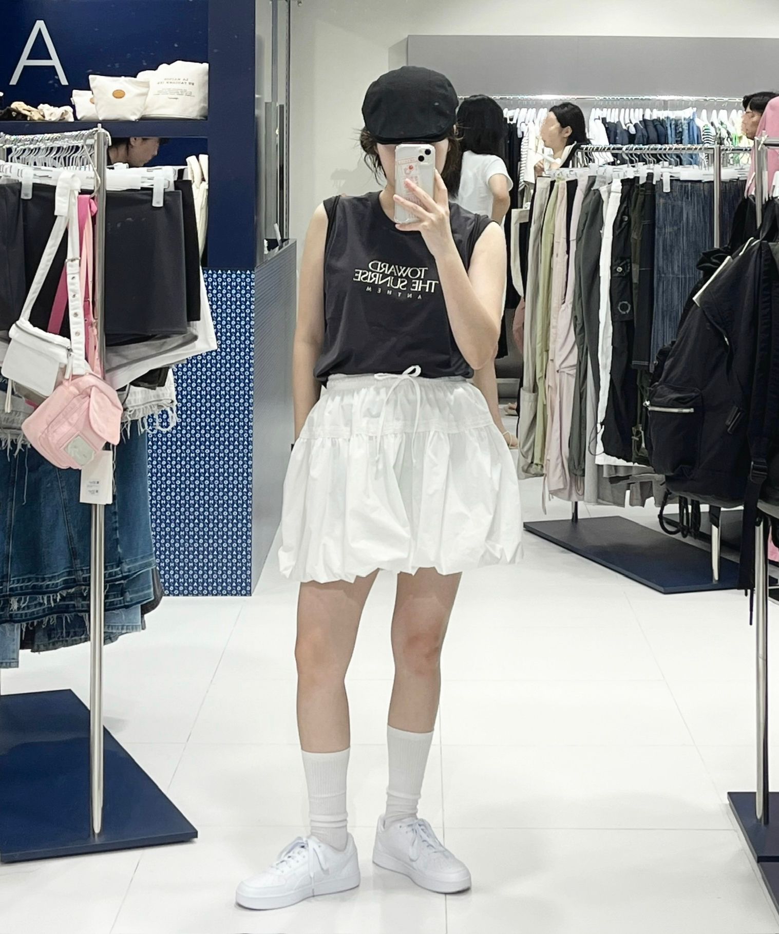 ◎ROSEFRANTZ◎ Rose Balloon Mini Skirt White 5006430017 Rose Balloon Mini Skirt [White]