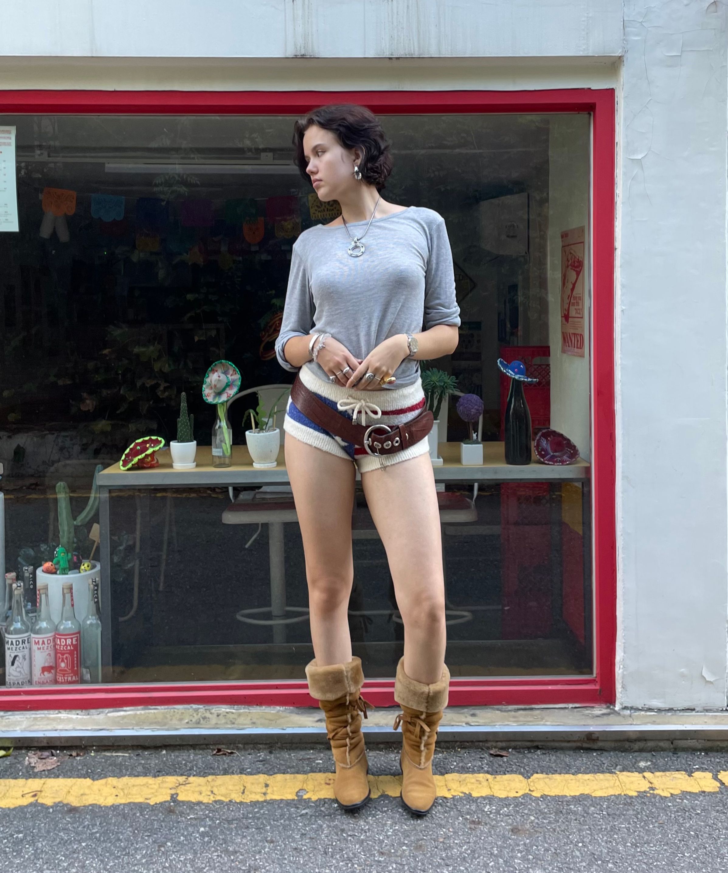 MUSINSA | SCULPTOR Boucle Micro Shorts Number