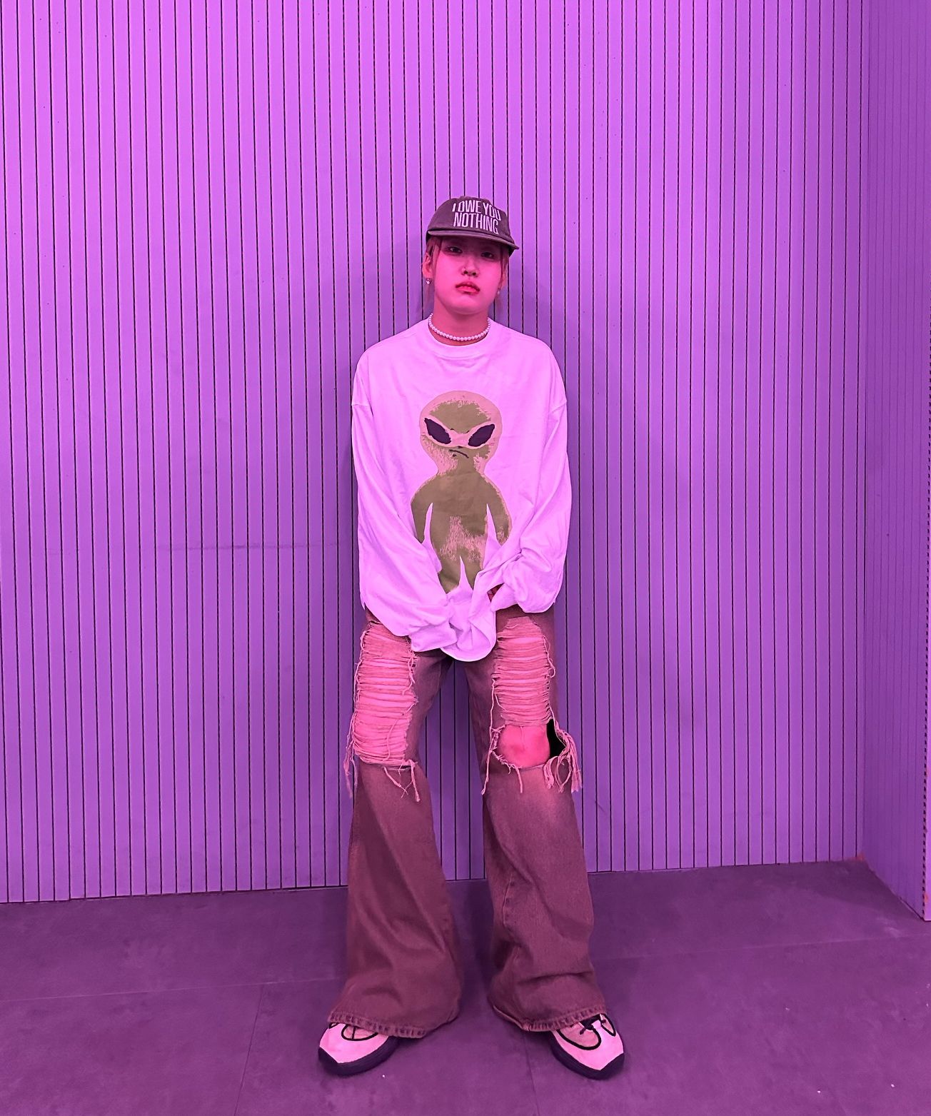 MUSINSA公式 | HOODHOOD Alien Graphic Overfit Long Sleeve T