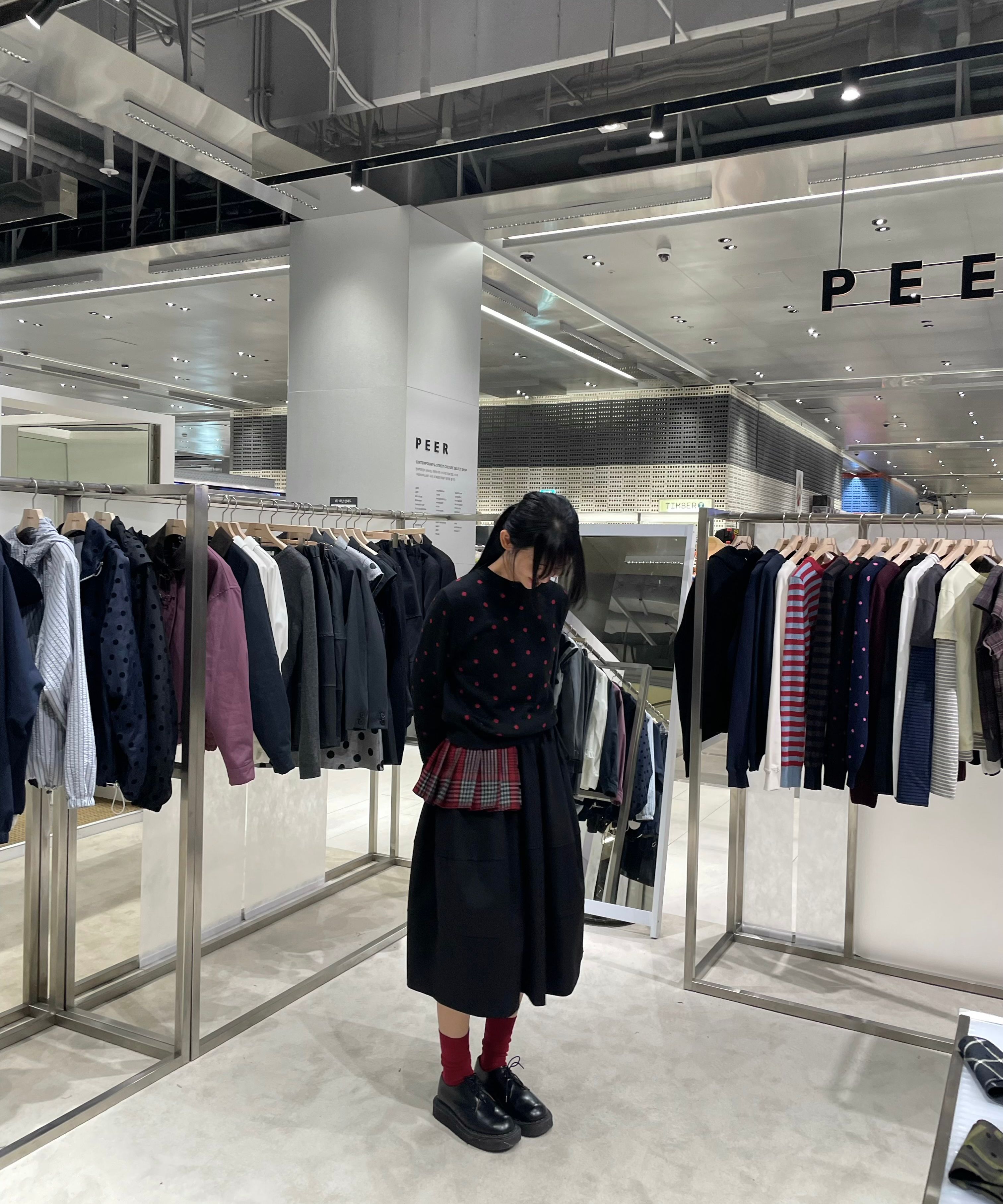 トップス OHESHIO cashmere dot knit MUSINSA公式 | OHESHIO CASHMERE DOT KNIT, BLACK RED