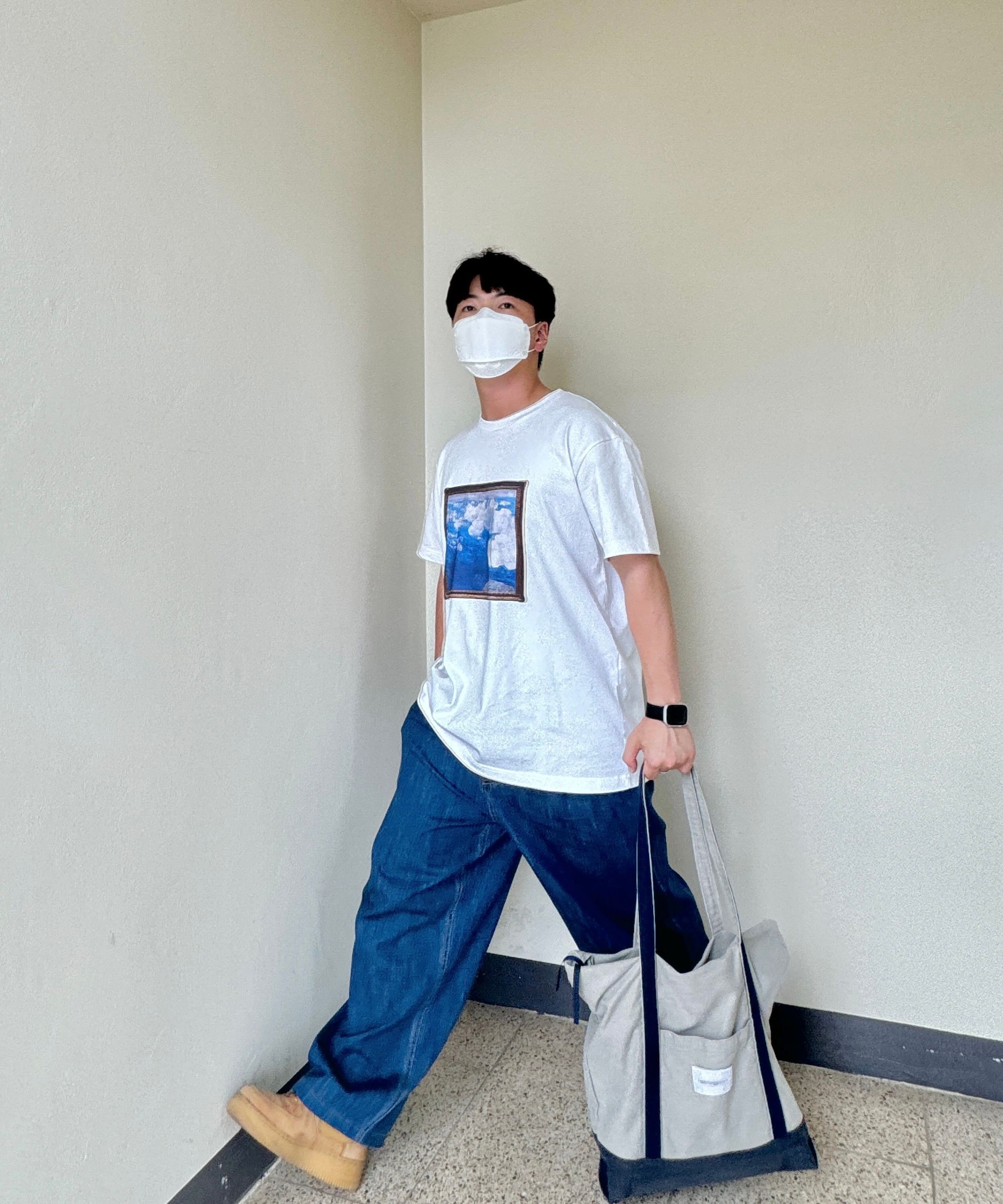 ★MUSINSA STANDARD★ Linen-like semi-balloon denim pants sky MUSINSA | MUSINSA STANDARD Linen Like Semi-Balloon Denim