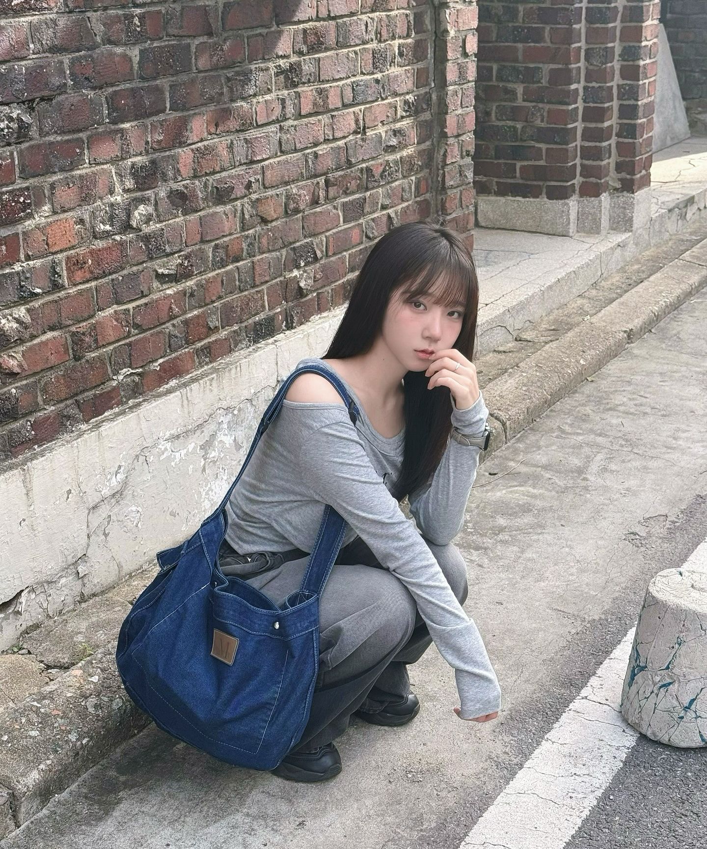 MUSINSA | MUCENT Eloi Denim Shoulder Bag (Unisex)