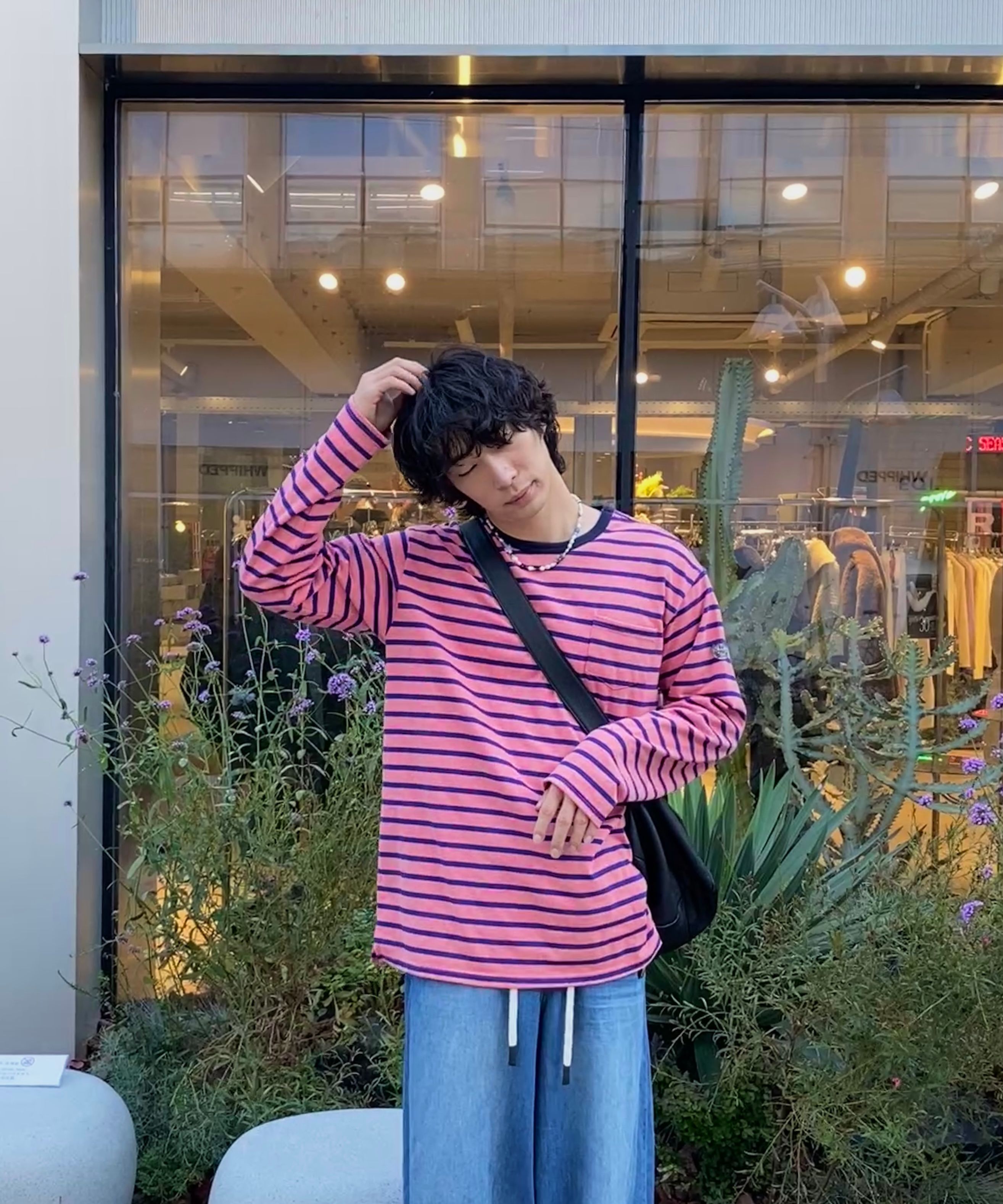 MUSINSA公式 | VDR BORDER T-SHIRT [Midnight Vanilla]