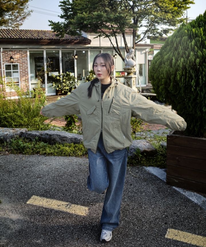 ★codegraphy★ Nylon Taslan Work Windbreaker Black MUSINSA | Codegraphy Nylon Taslan Work Windbreaker_Sky Blue