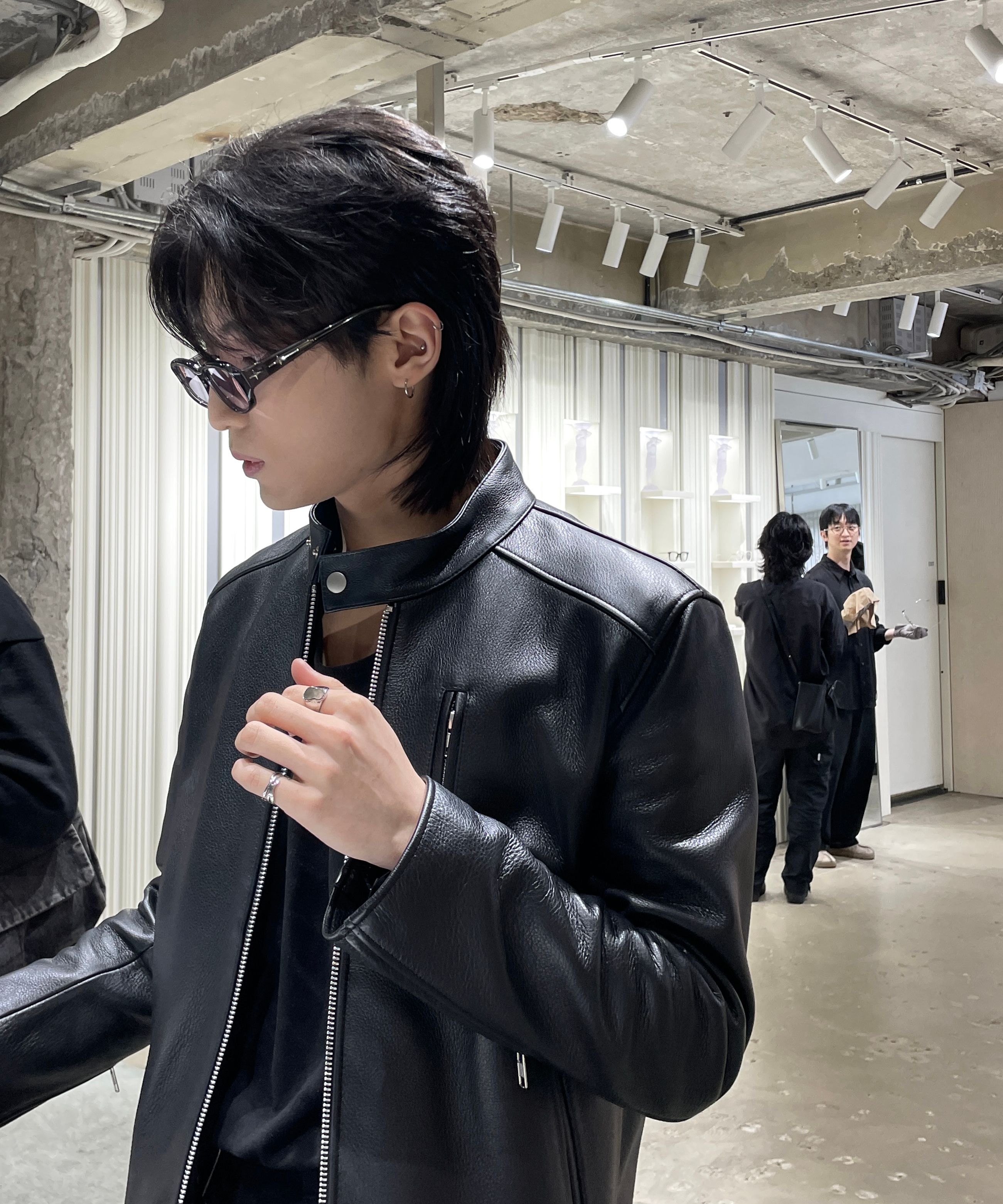MUSINSA | DOFFJASON Cowhide china collar jacket