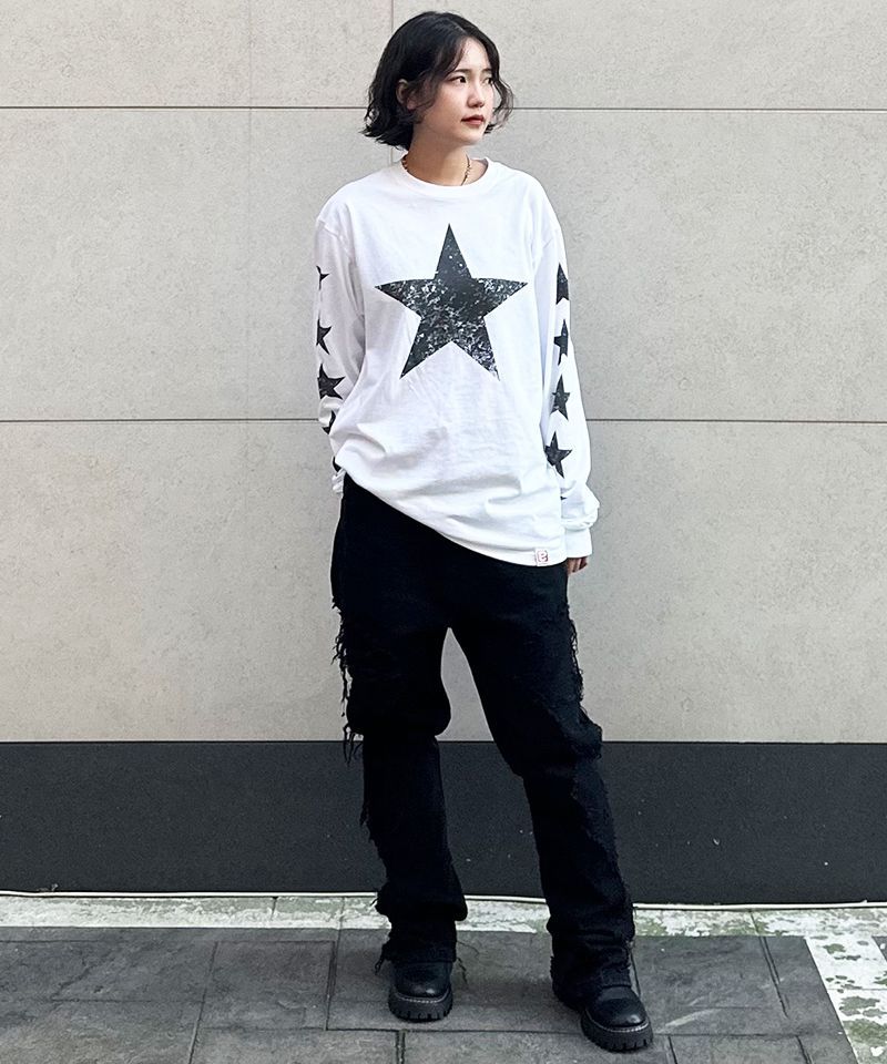 MUSINSA | EXTRAORDINARY STARS LONG SLEEVE CHARCOAL