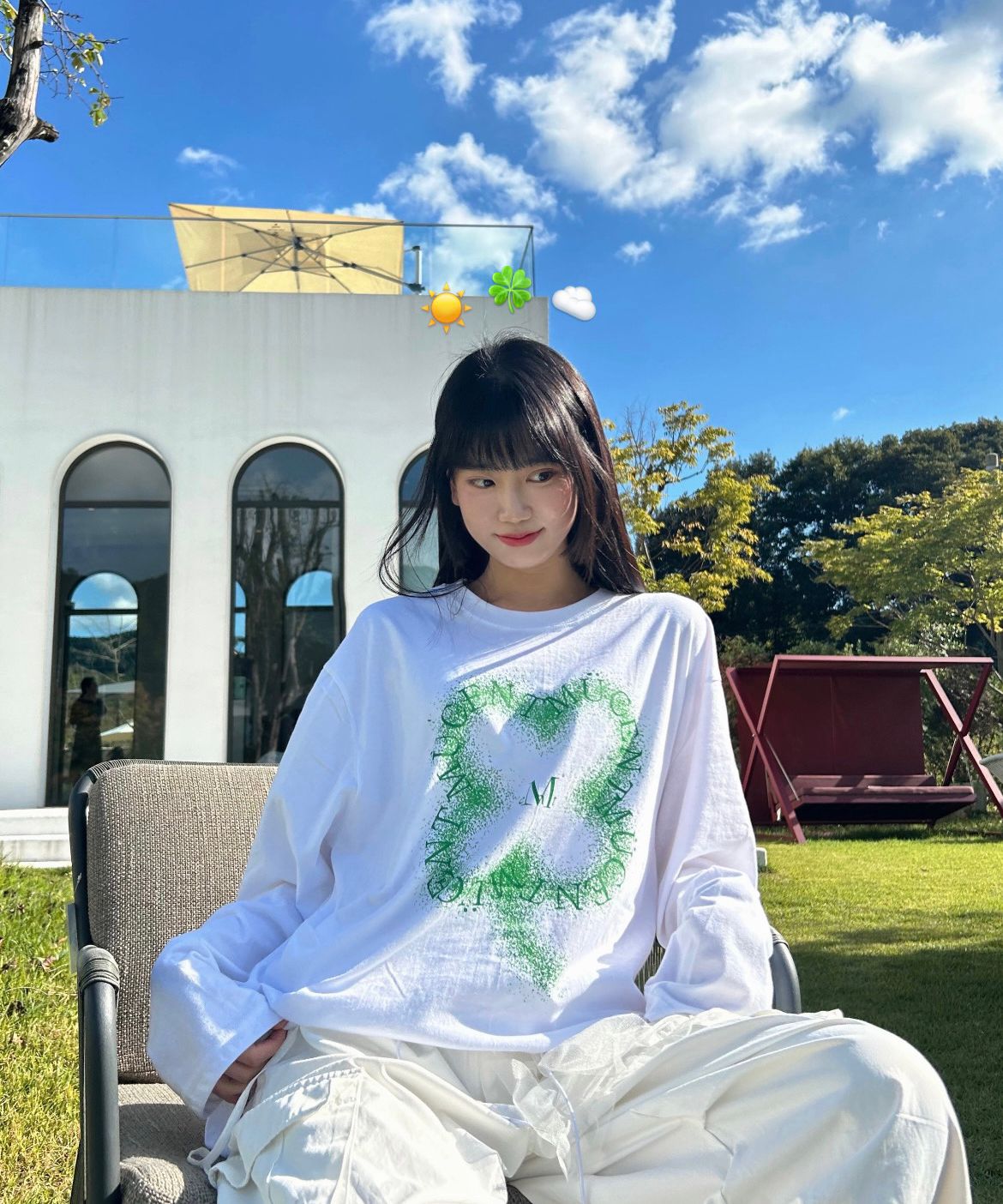 ★MUCENT★ Clover Lettering Long Sleeve 2 Color Unisex P0000 MUSINSA | MUCENT Clover Lettering Long Sleeve (2 Colors, Unisex)