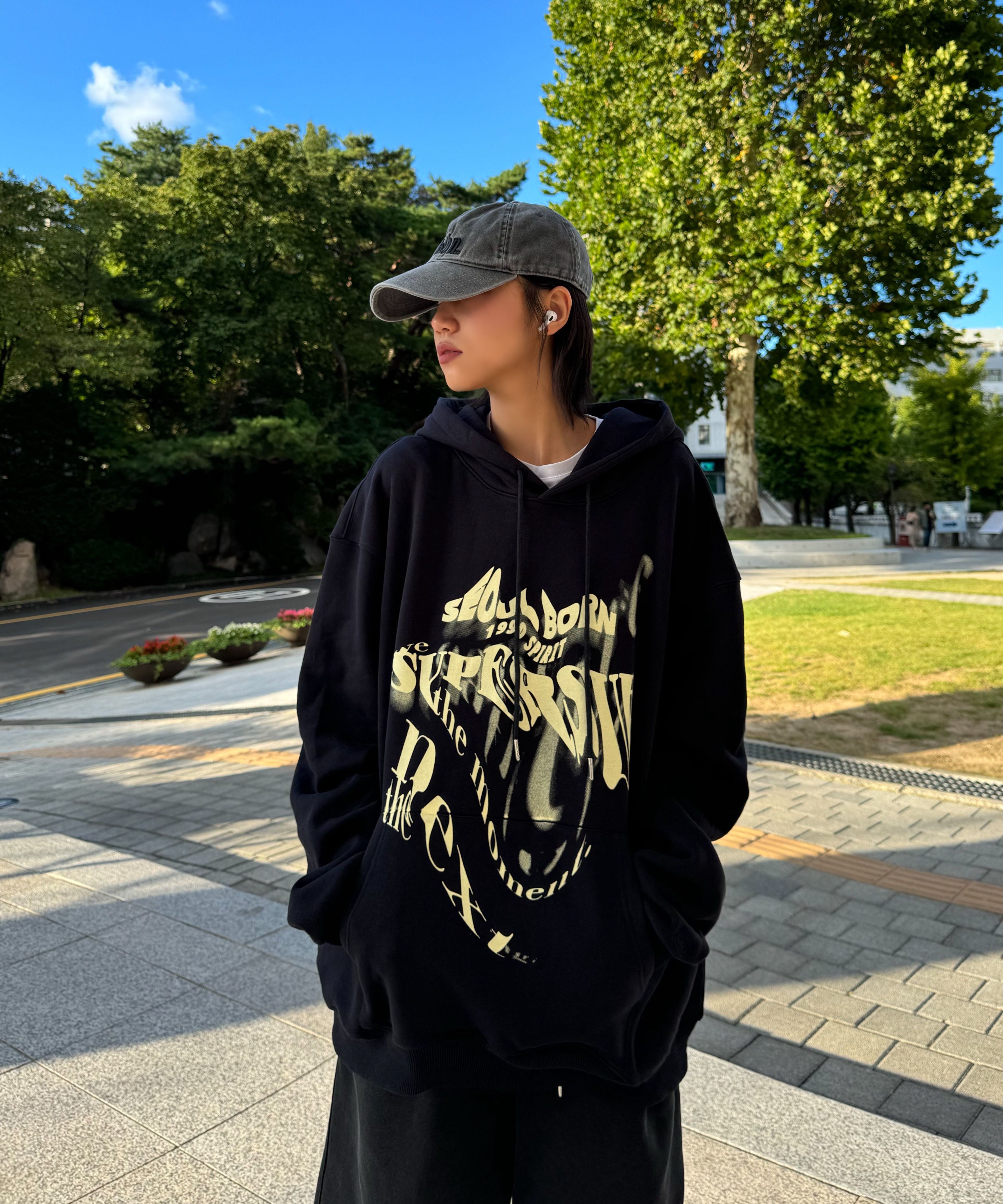 MUSINSA | SUPERSUB 90s Graffiti Hoodie - Khaki