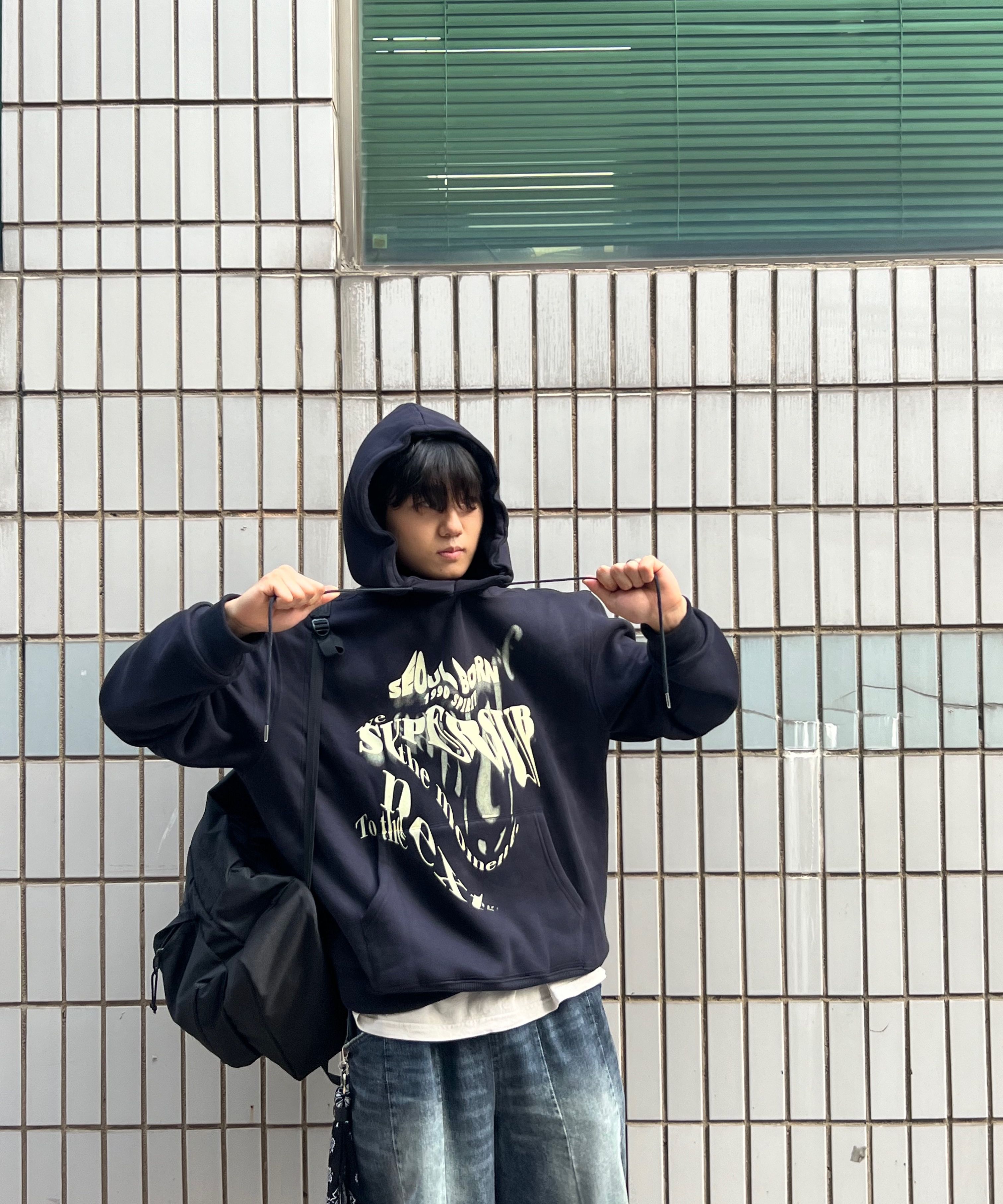 ★SUPERSUB★ 90s graffiti hoodie khaki WEG MUSINSA | SUPERSUB 90s Graffiti Hoodie - Khaki