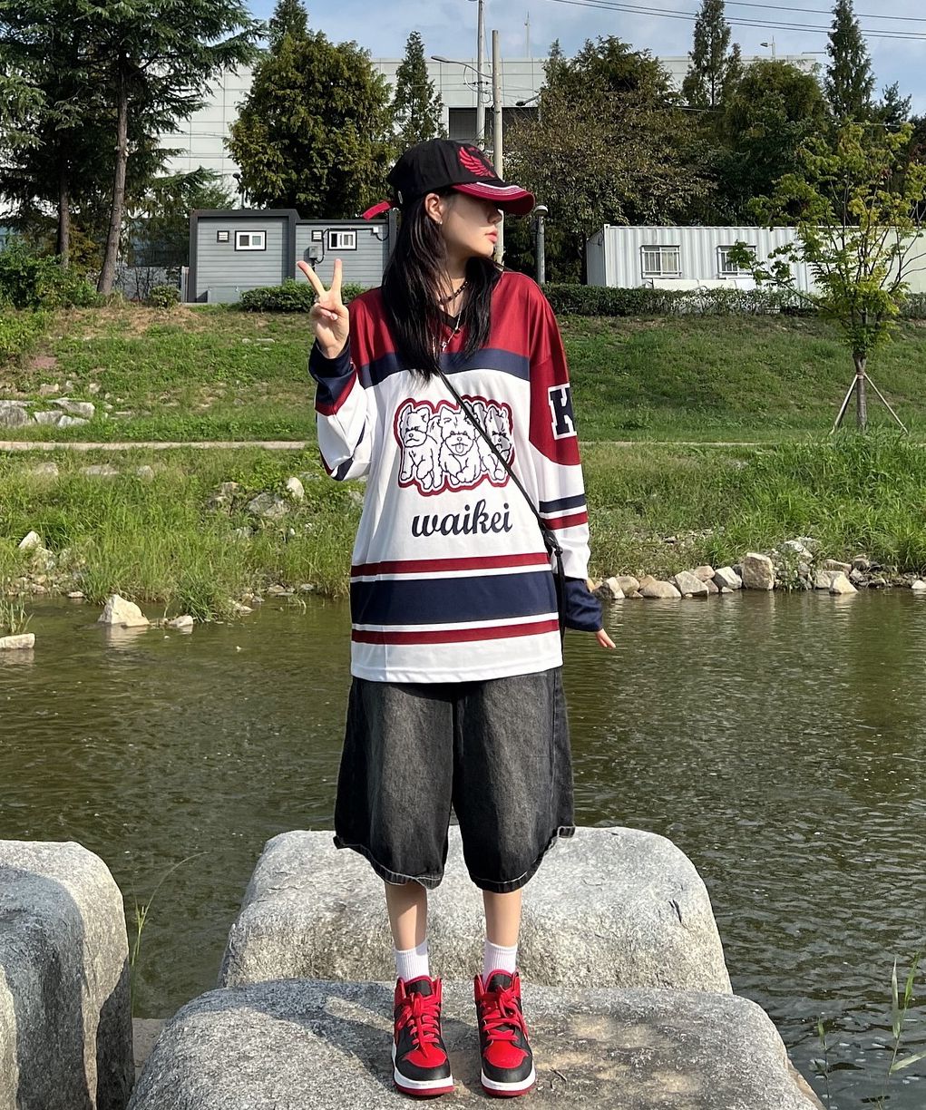 MUSINSA公式 | WAI KEI Maltese Line Graphic Mesh Jersey Long