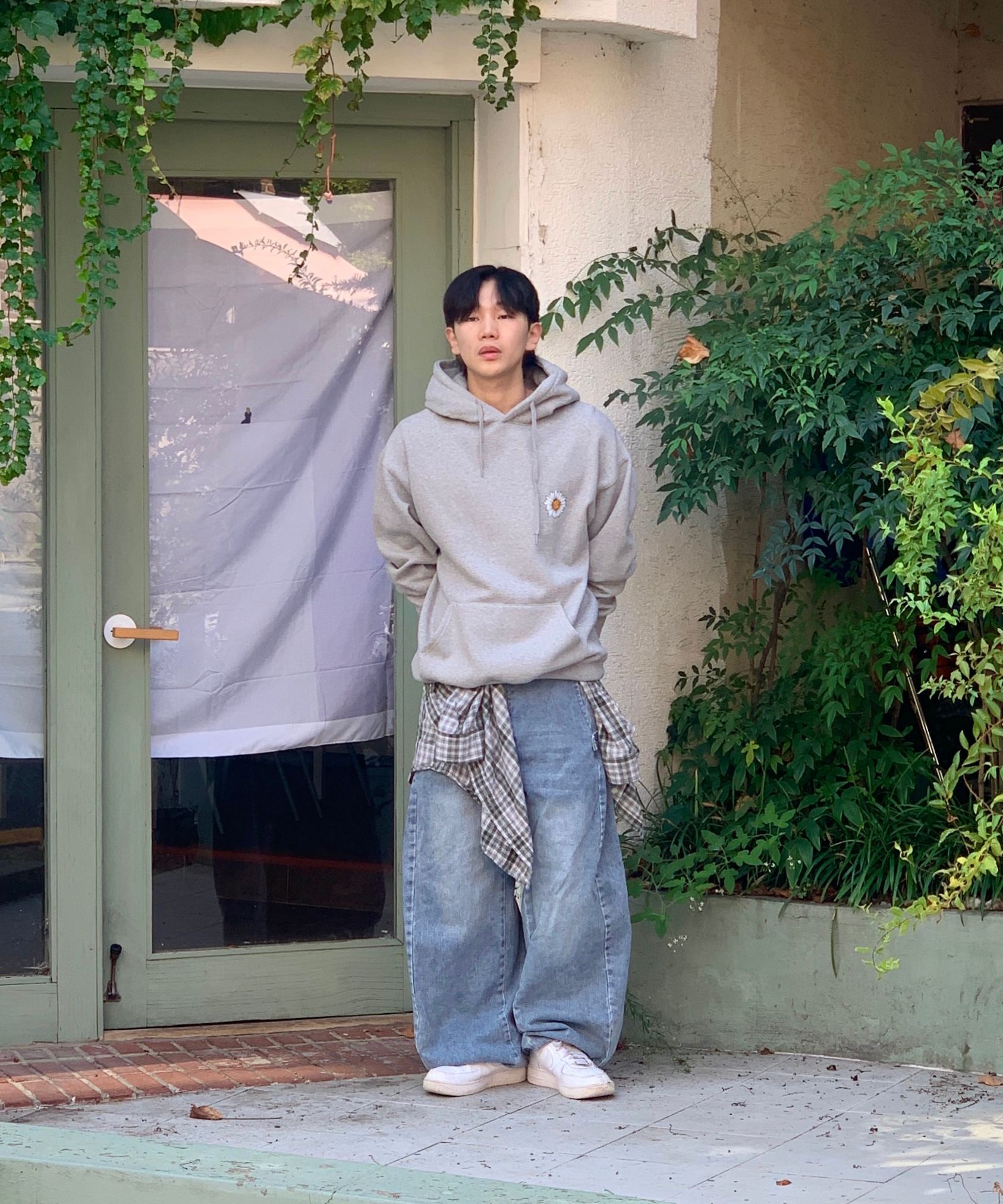 TRIPSHION ユニセックス BIG DAISY ロゴ スウェット 7colors MUSINSA公式 | TRIPSHION BIG DAISY LOGO HOODIE - GREEN