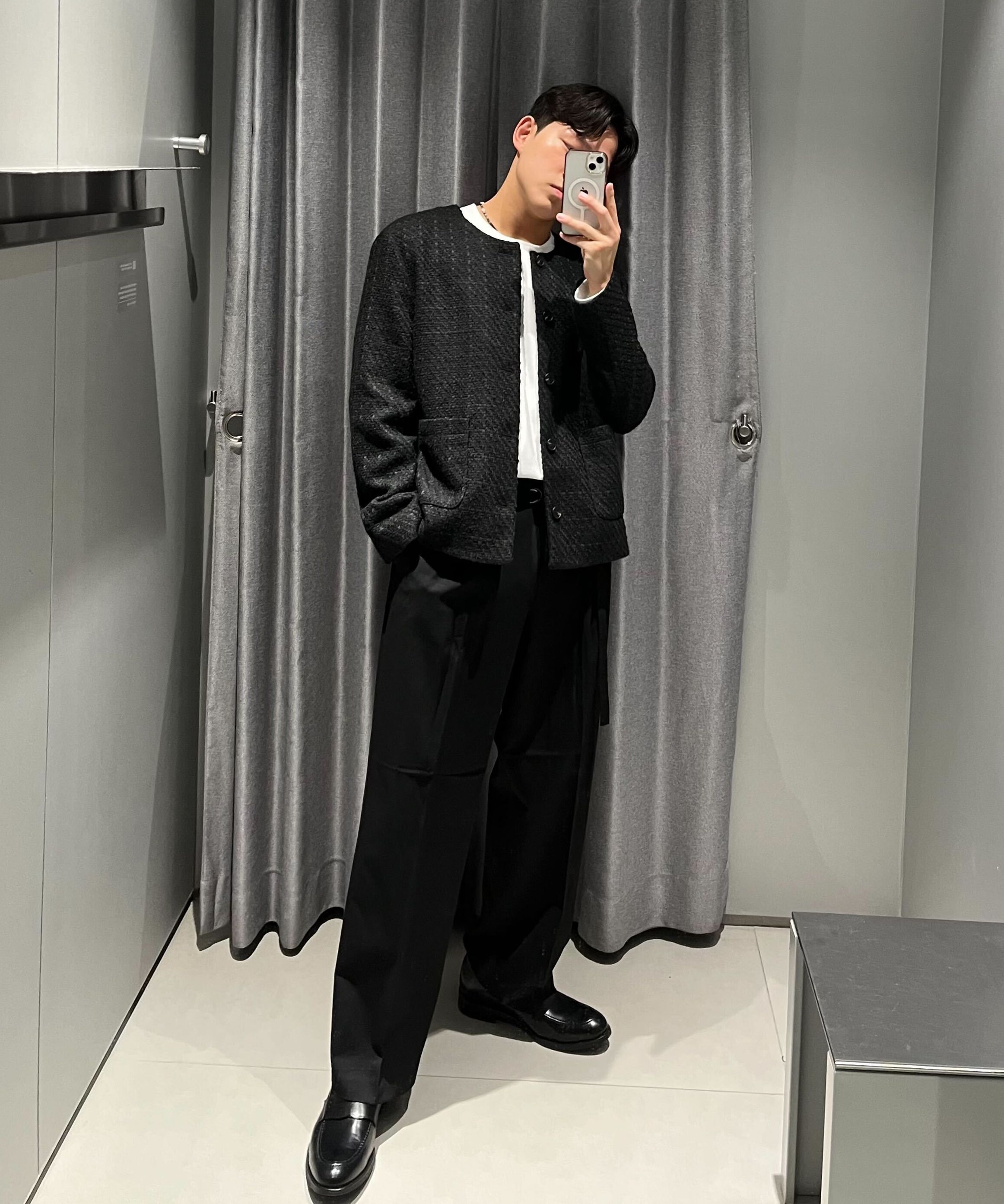 MUSINSA公式 | MUSINSA STANDARD Ponte Crew Neck Long Sleeve T