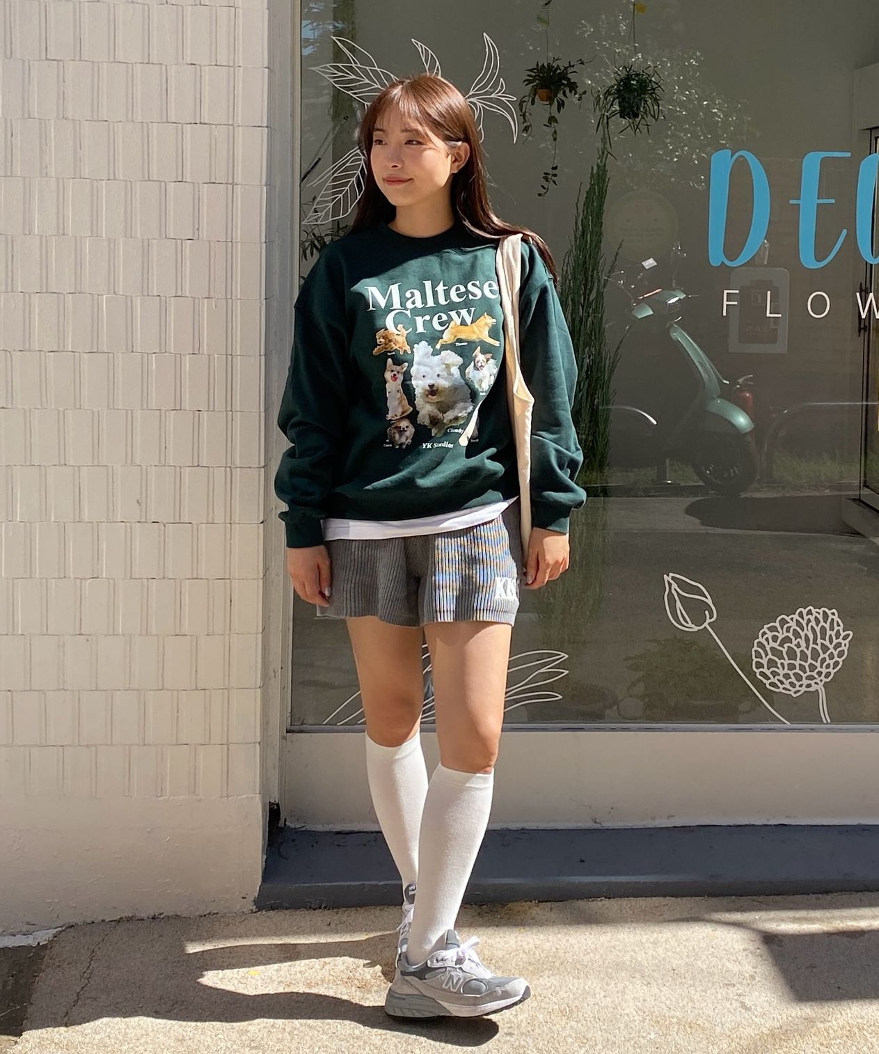 ★韓国の人気★【WAI KEI】★Maltese crew sweatshirt.s★ MUSINSA公式 | WAI KEI Maltese Crew Sweatshirt Oatmeal