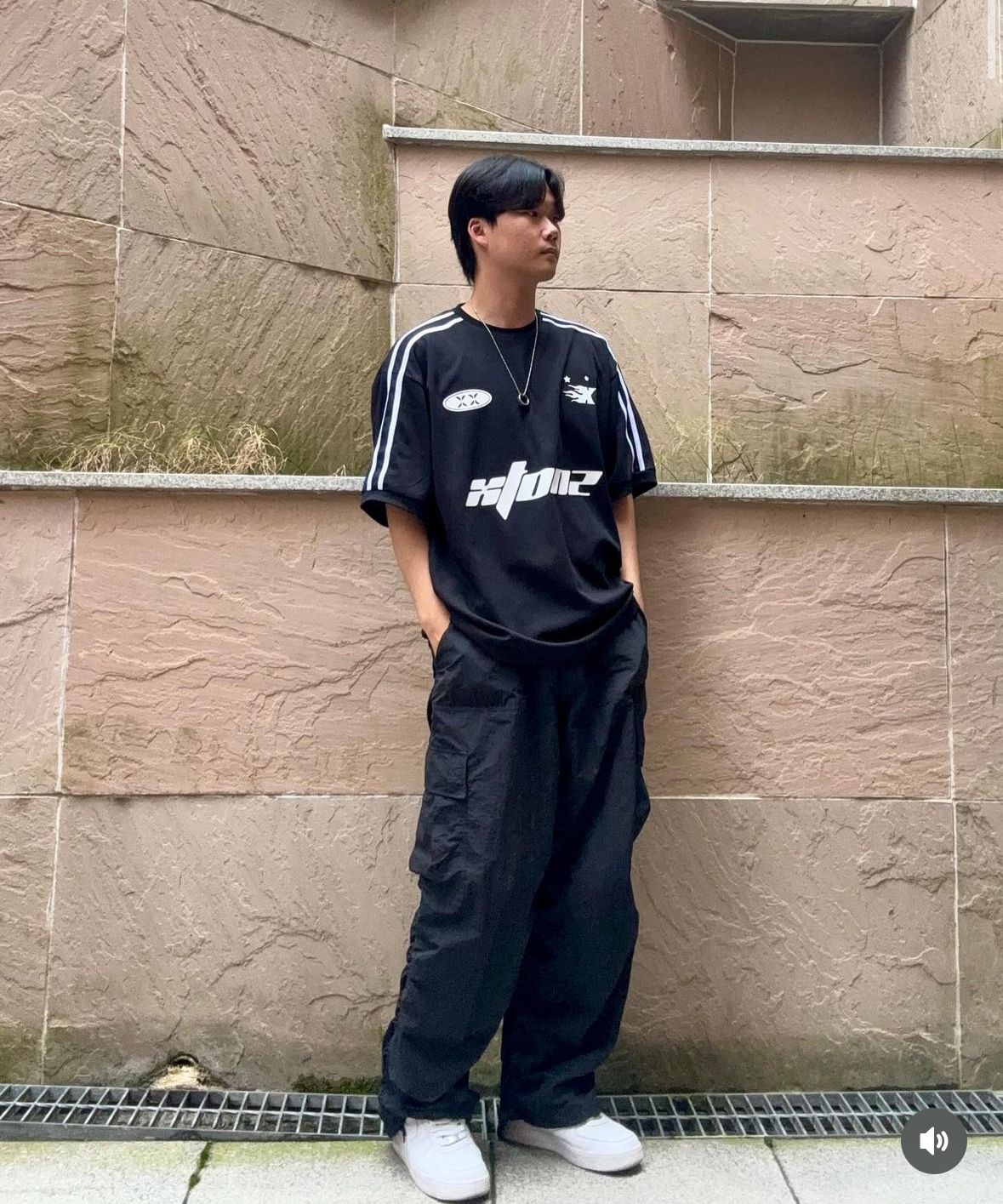 トップスその他 XTONZ XTT047 Sporty round short sleeve t-shirt BLACK XTT047B MUSINSA | XTONZ XTT047 Sporty Round Short Sleeve T-Shirt (BLACK)