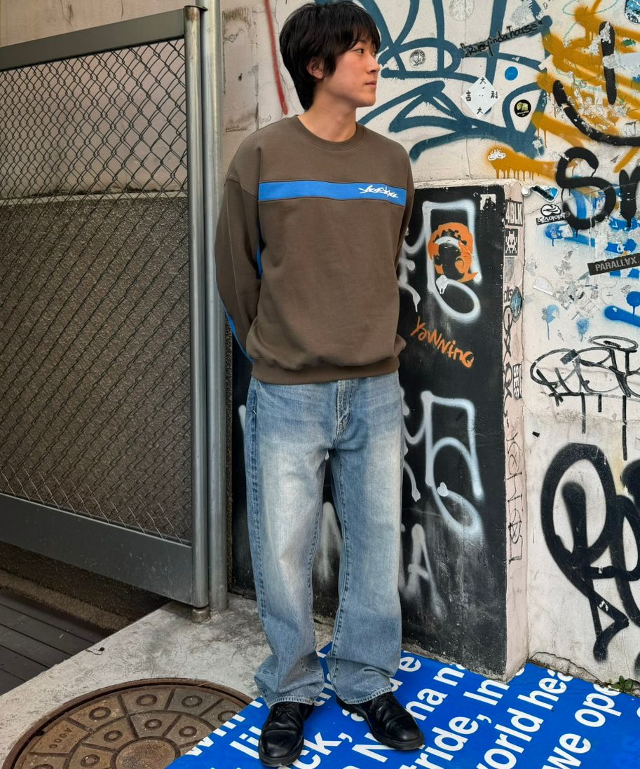 ☆YESEYESEE☆ YES Incision Sweatshirt Navy MUSINSA | YESEYESEE Y.E.S Incision Sweatshirt Navy