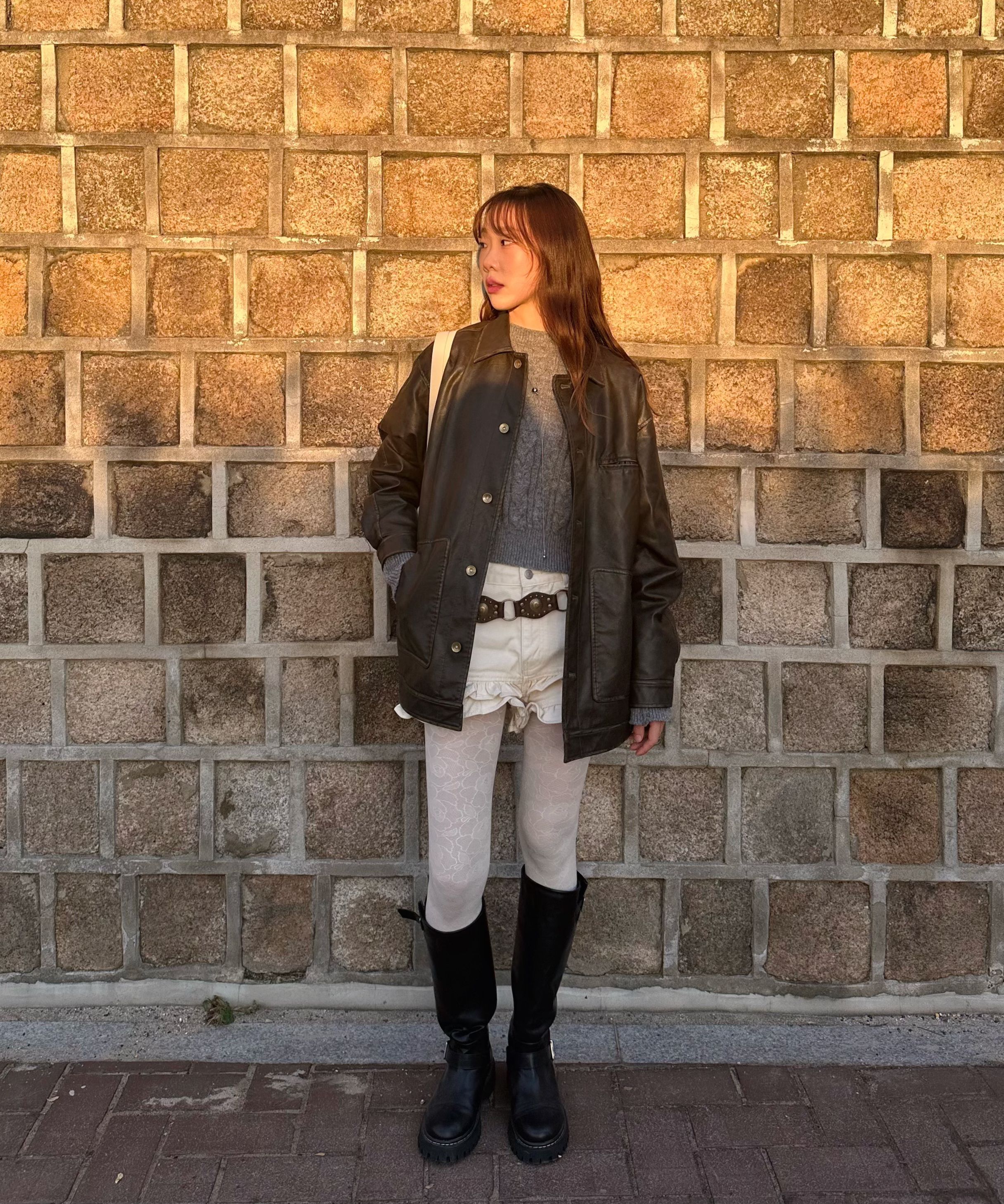 [SALT&CHOCOLATE] Round Toe Stitch Riding Long Boots 韓国人気 MUSINSA公式 | SALT AND CHOCOLATE Round toe stitched riding