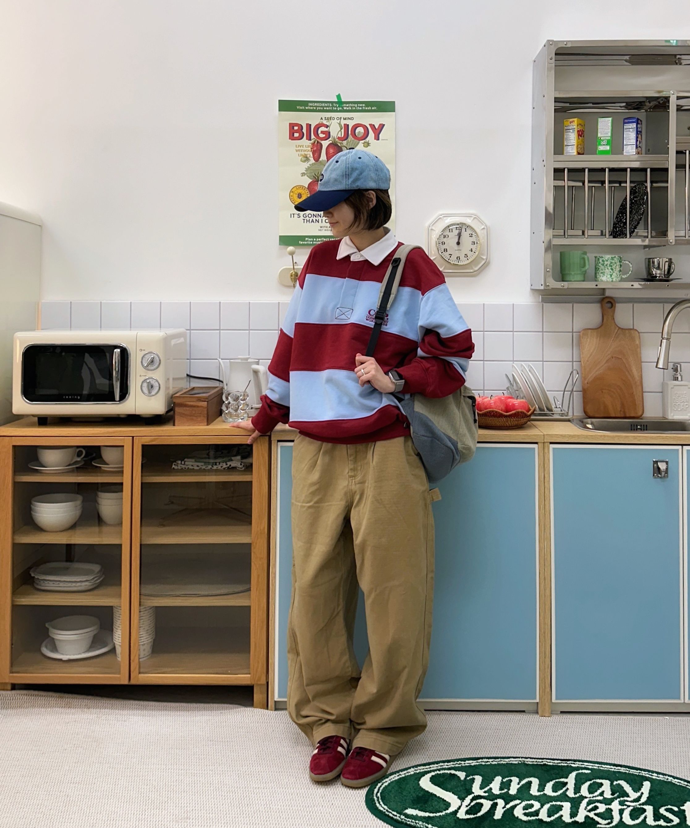 MUSINSA | Codegraphy CGP Small Square Logo Stripe Rugby Man