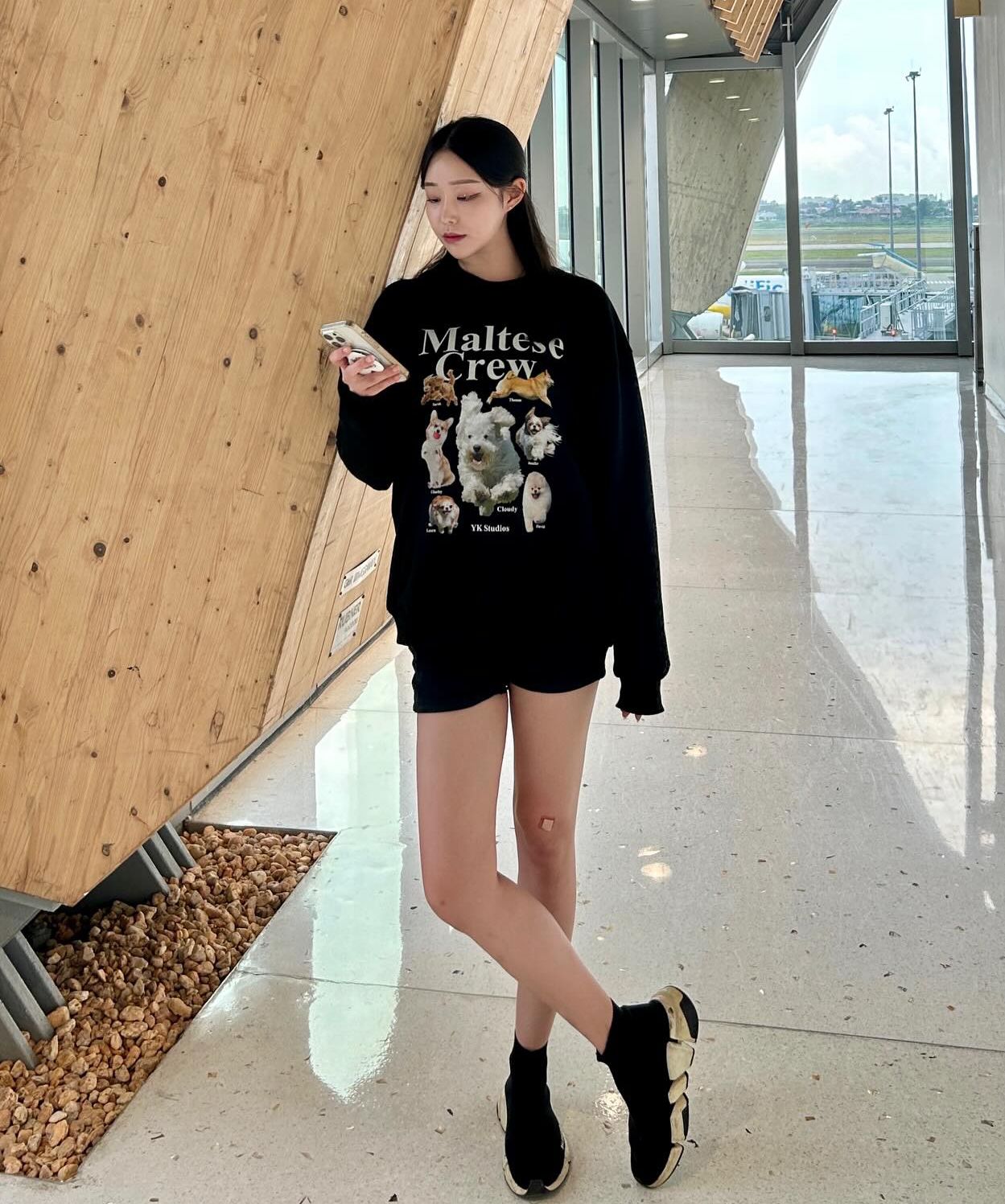 MUSINSA | WAI KEI Maltese Crew Sweatshirt Gray