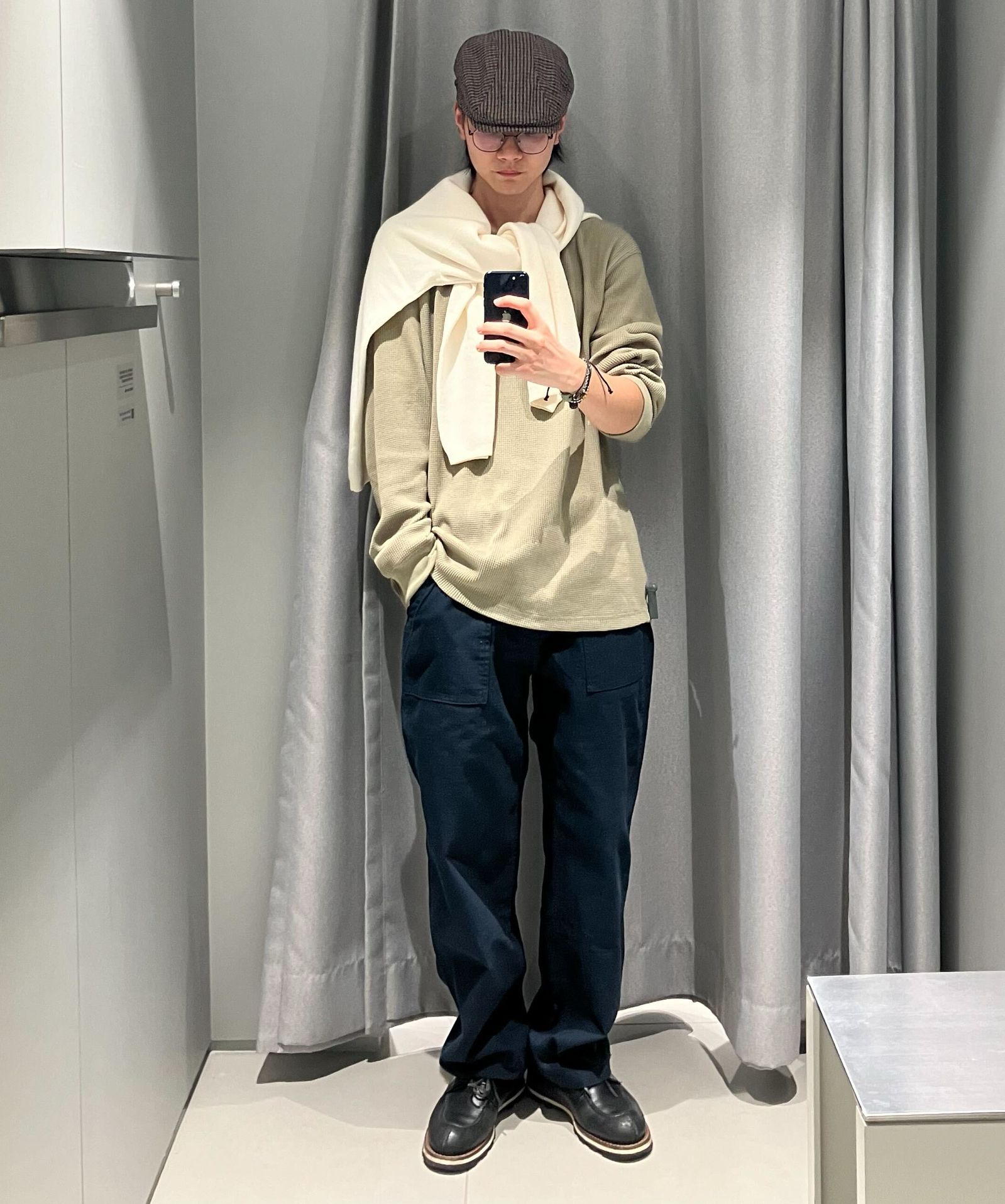 MUSINSA | MUSINSA STANDARD Waffle Relaxed Crew Neck Long