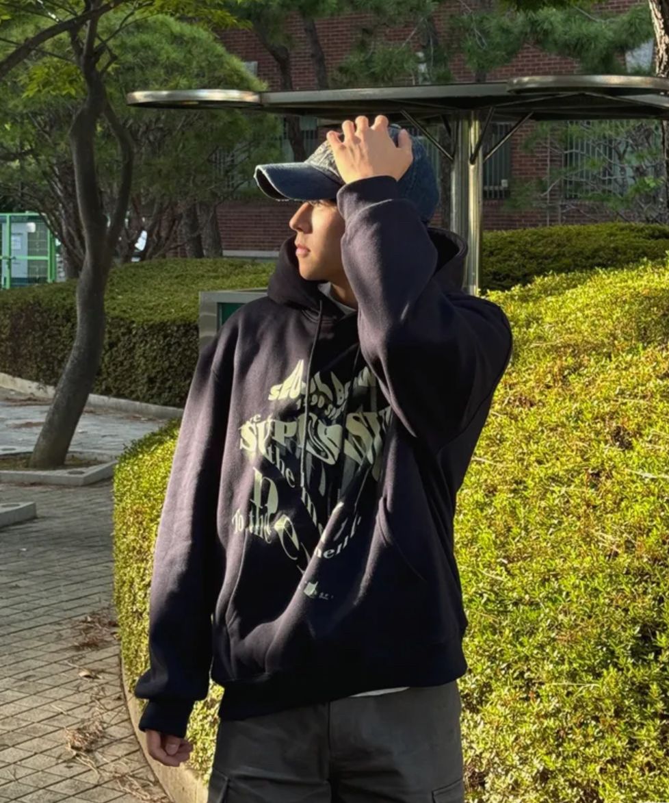 MUSINSA | SUPERSUB 90s Graffiti Hoodie - Khaki