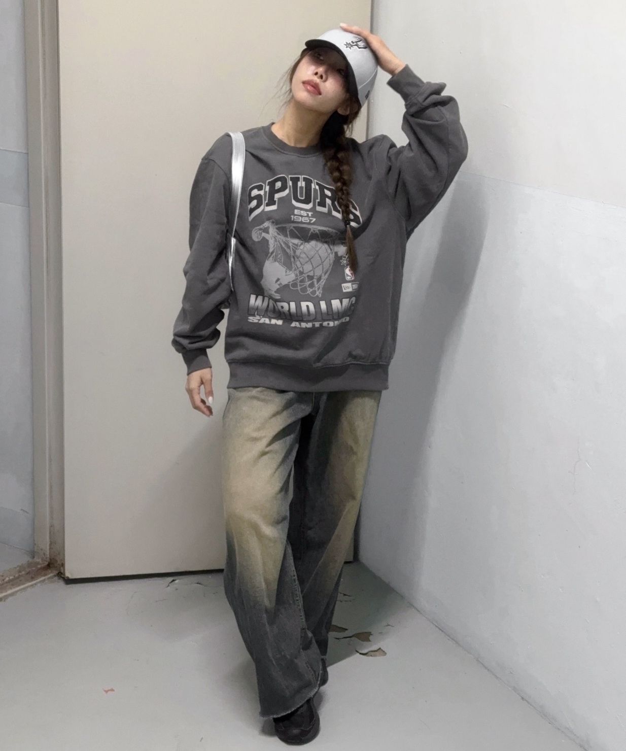 MUSINSA | LMC LMC x NEWERA TEAM LOGO SWEATSHIRT heather gray