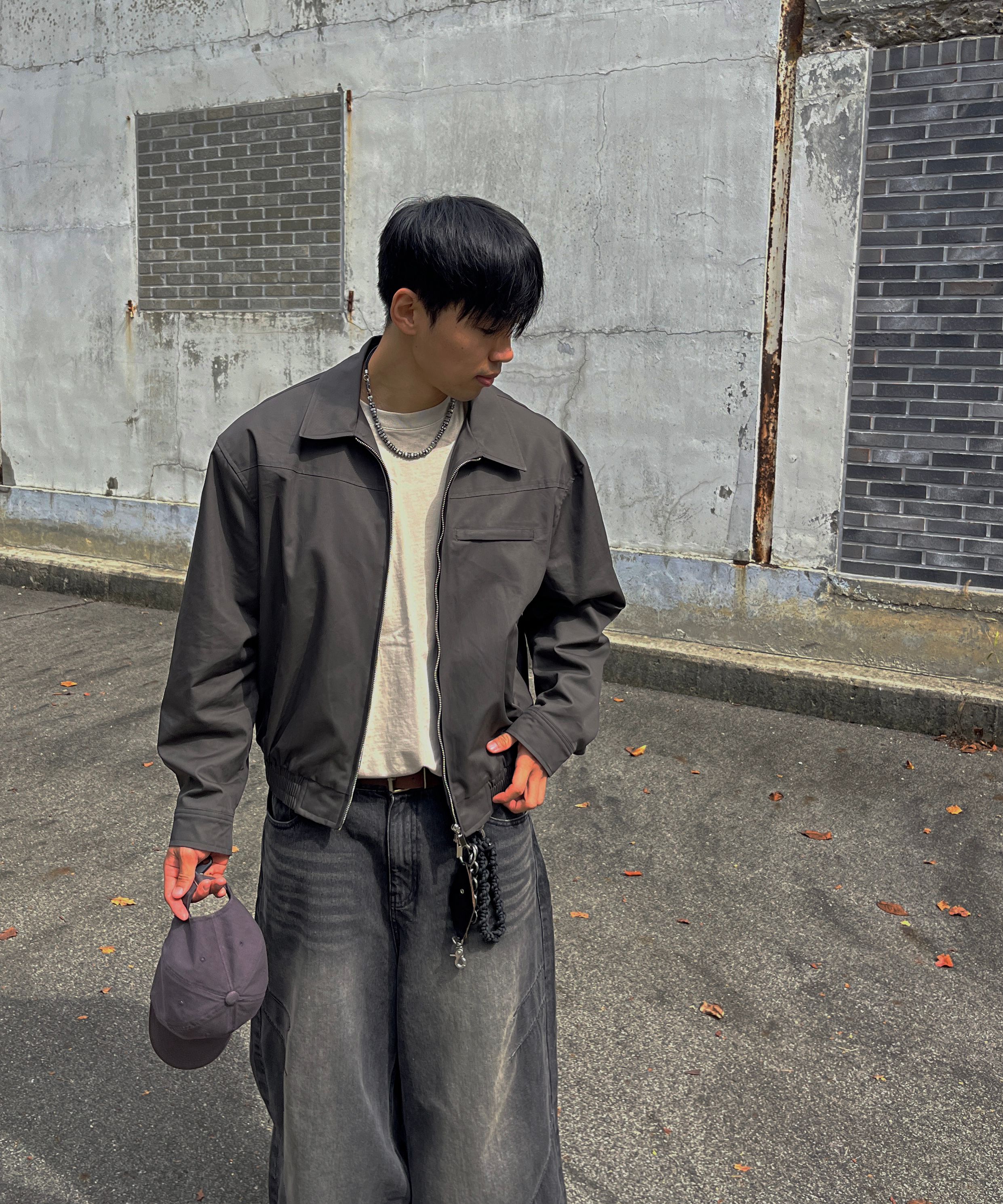 パリコレクション MUSINSA公式 | (Charcoal) Jacket Cotton Drizzler Rust HYOJI ジャケット・アウター