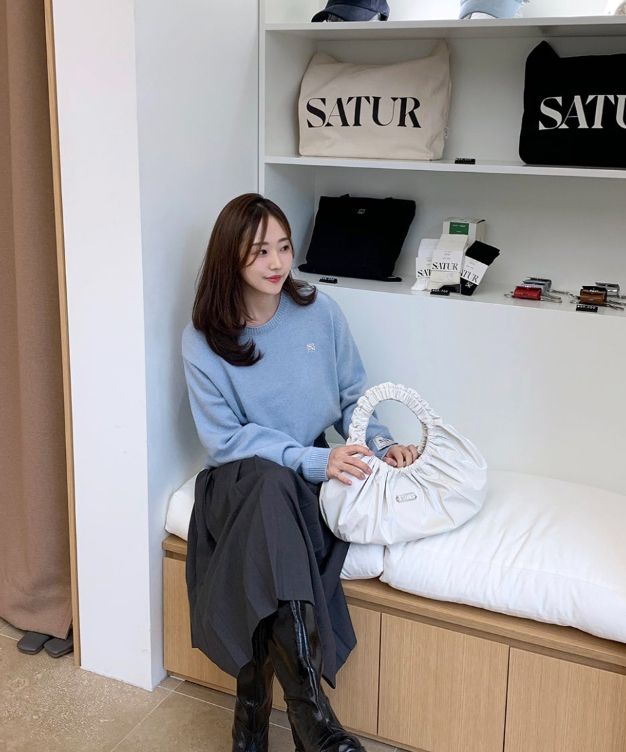 【SATUR】Wool Pleats Skirt Brown MUSINSA | SATUR (W) Wool Pleated Skirt Brown