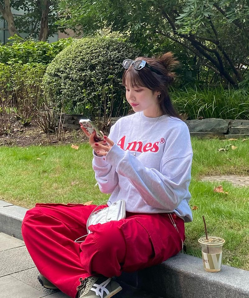 ★AMES-WORLDWIDE★BASIC LOGO SWEATSHIRT BLACK★正規品/送料込 MUSINSA公式 | AMES-WORLDWIDE BASIC LOGO SWEATSHIRT BLACK