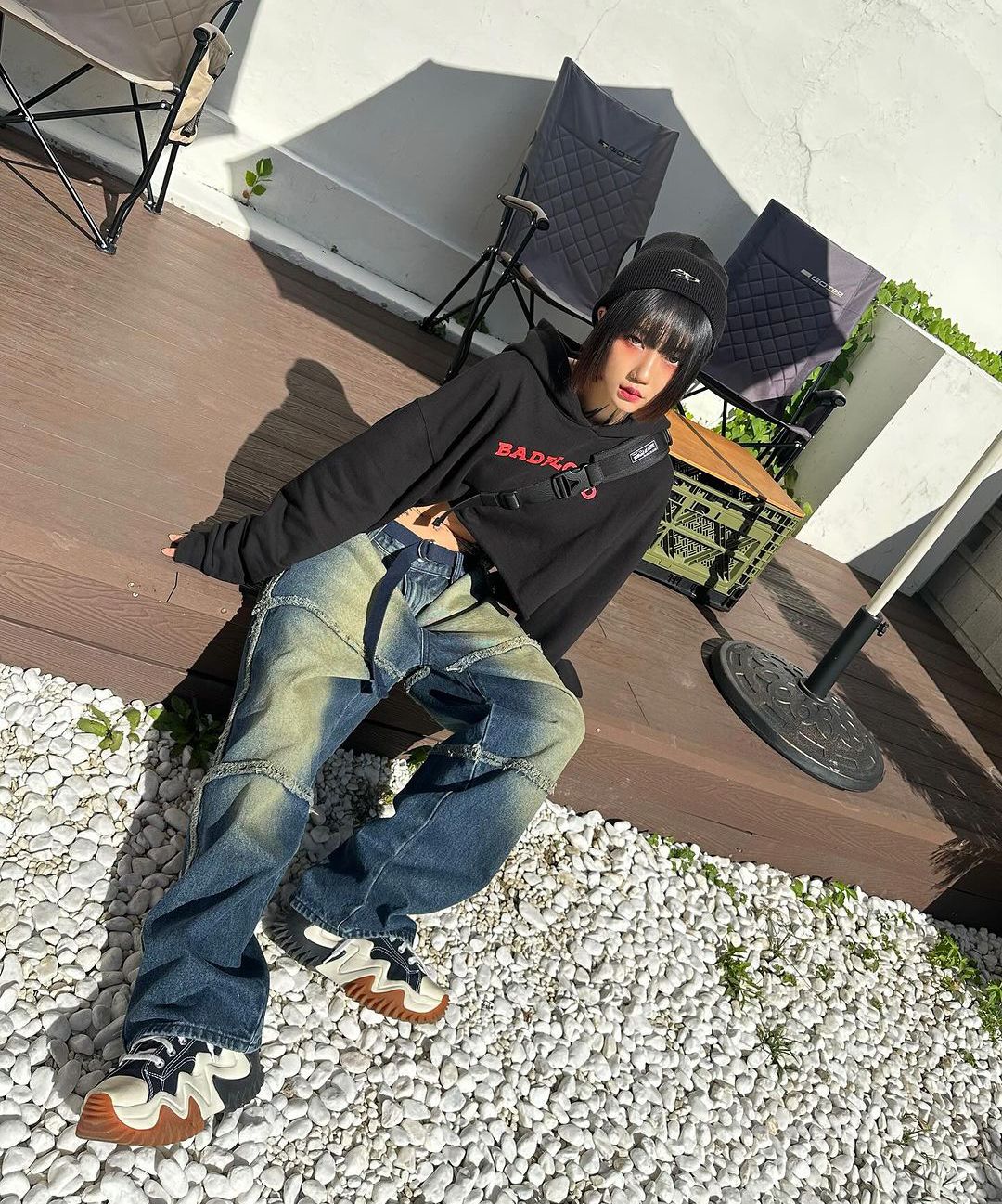 ◆XTONZ◆ XP255 Rough color denim pants BLUE MUSINSA | XTONZ XP255 Rough Color Denim Pants (BLUE)