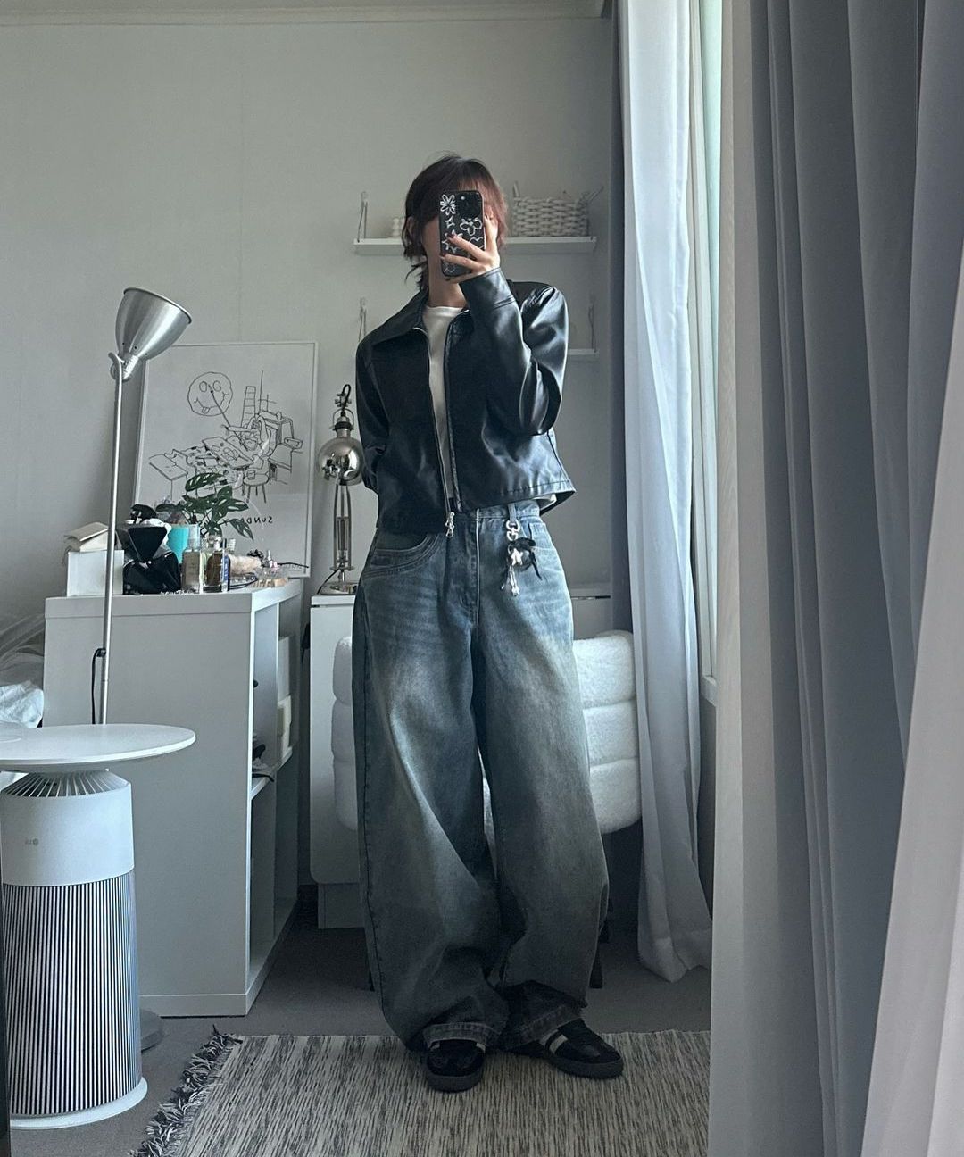 MUSINSA | ODDSTUDIO [ODD x SORANO] Balloon Fit Denim Snap