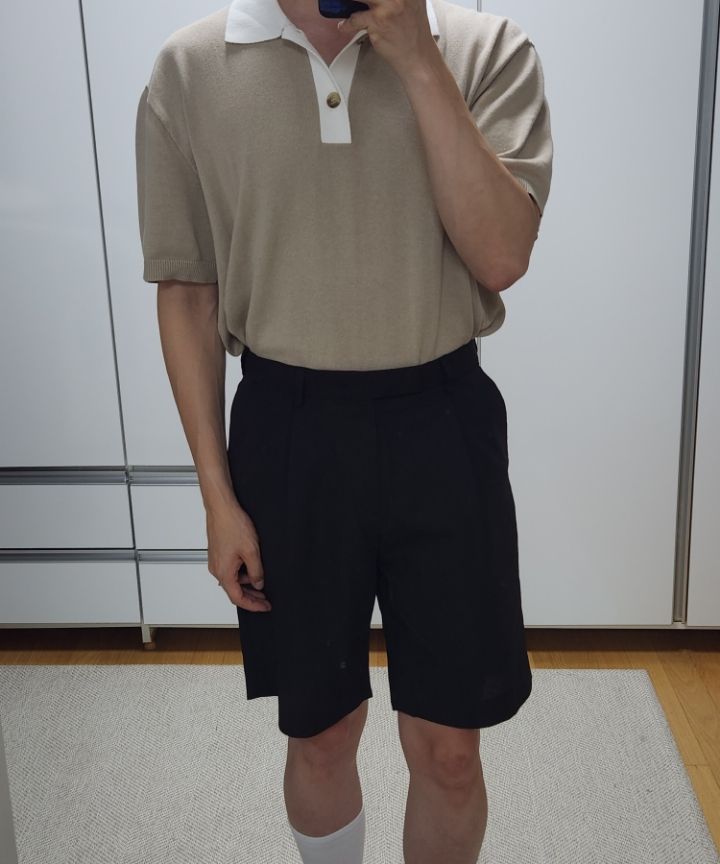 MUSINSA公式 | MUSINSA STANDARD コントラストカラー ニットポロシャツ