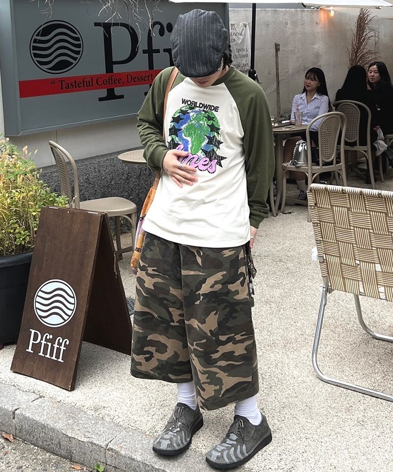 MUSINSA | AMES-WORLDWIDE VINTAGE EARTH GRAPHIC LS TEE GREY