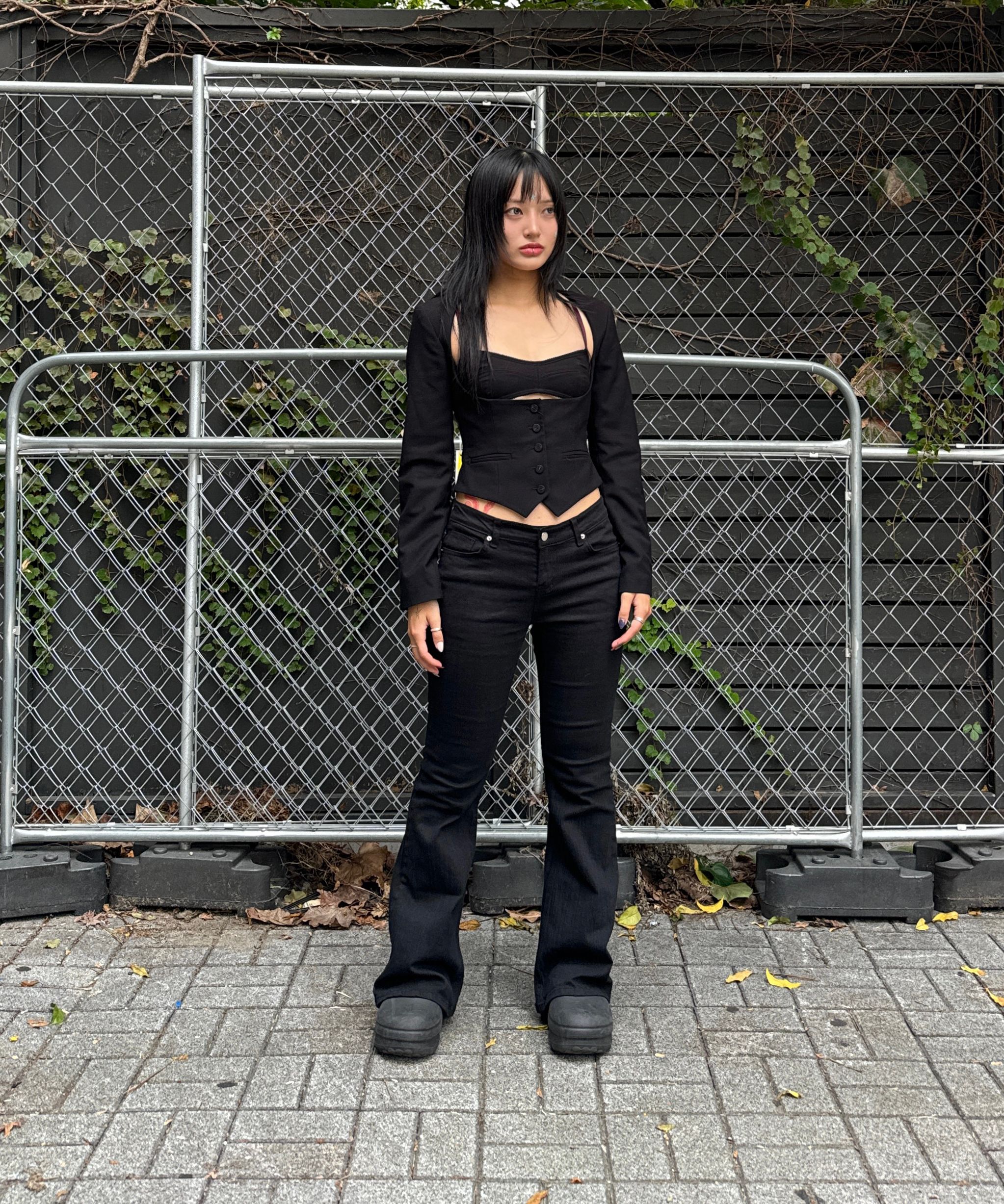 MUSINSA | SCULPTOR Bodices Two Piece Wool Blazer Black