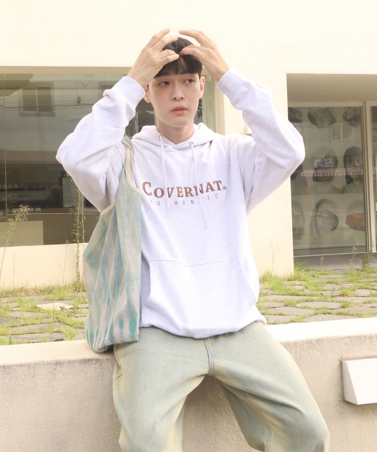 スウェット・トレーナー COVERNAT Authentic Logo Man to Man Apple Green MUSINSA | COVERNAT Authentic Logo Hoodie Apple Green