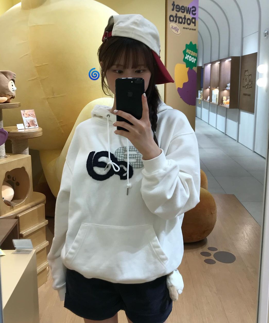 aeae パーカー 24FW APPLIQUE LOGO HOODIE MUSINSA公式 | AEAE APPLIQUE LOGO HOODIE [WHITE]