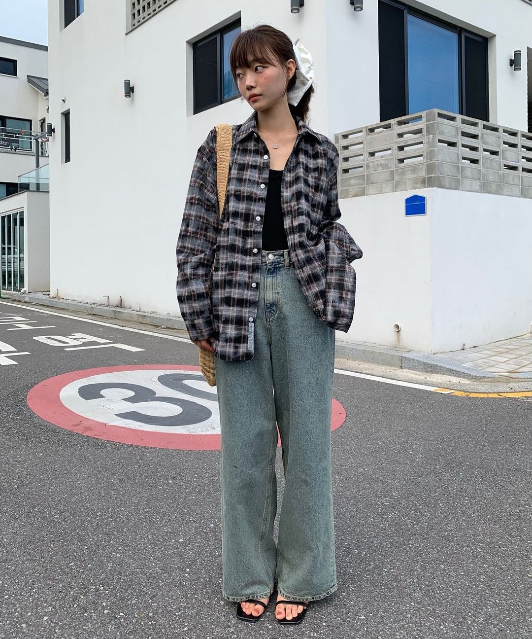 F.ILLUMINATEのOverfit Damage Washed Check Shirt 全2色 MUSINSA公式 | FILLUMINATE Overfit Damaged Washed Check Shirt