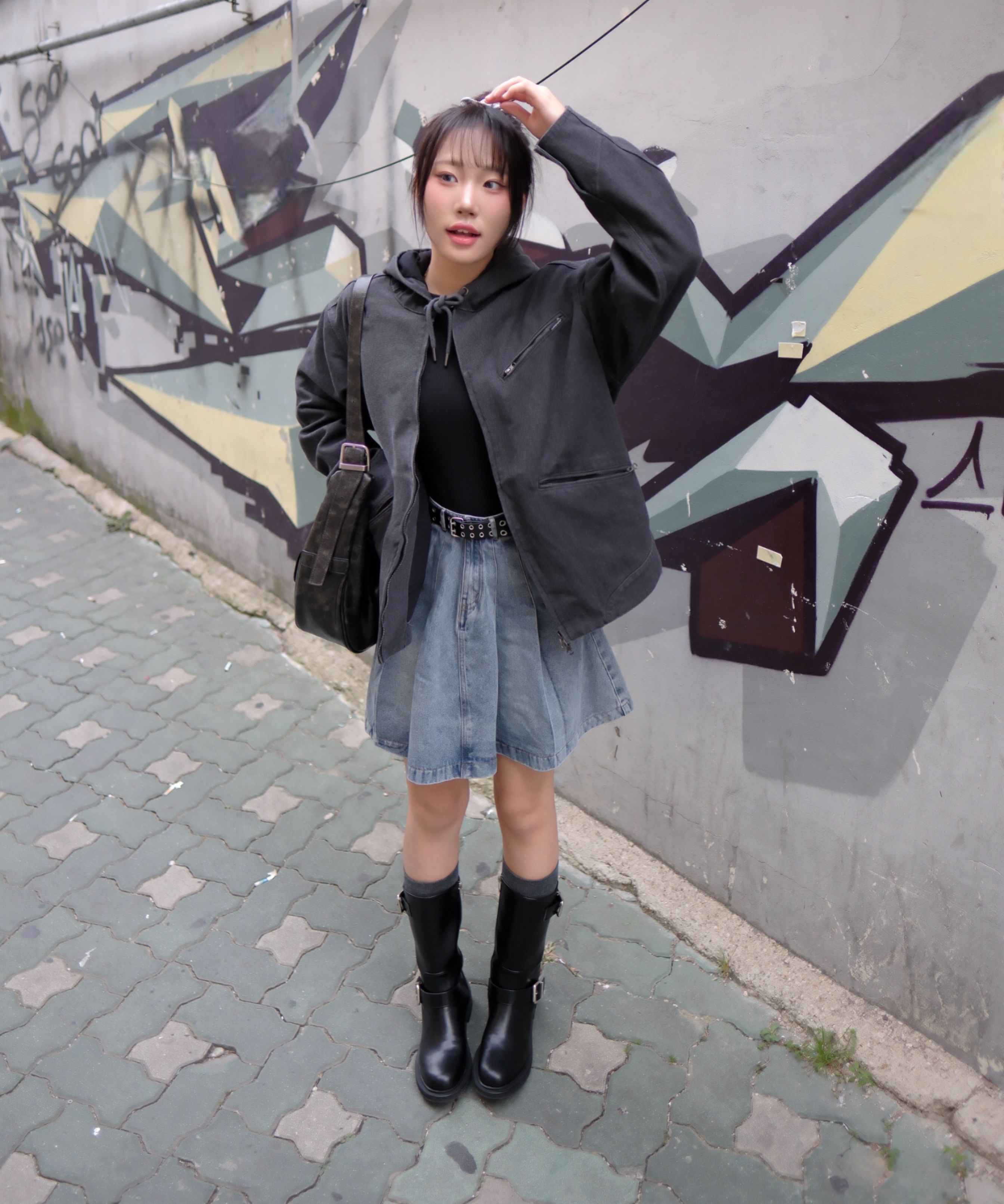 MUSINSA | Codegraphy Vintage Washed Cotton Hooded Work