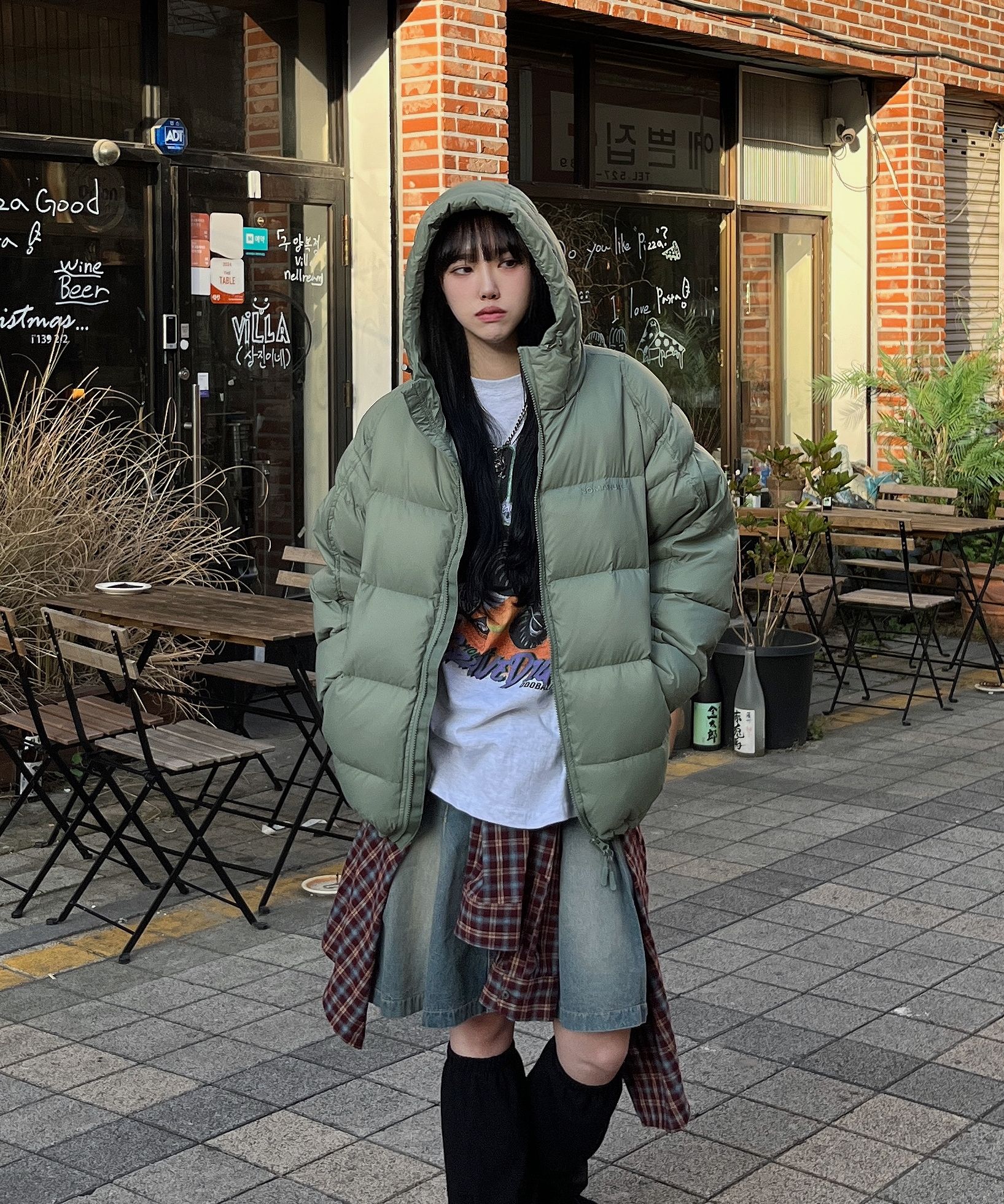 ダウンジャケット・コート NOMANUAL DIVISION HOODED DUCK DOWN SAGE GREEN NM64DW02M1DG MUSINSA | NOMANUAL DIVISION HOODED DUCK DOWN - SAGE GREEN