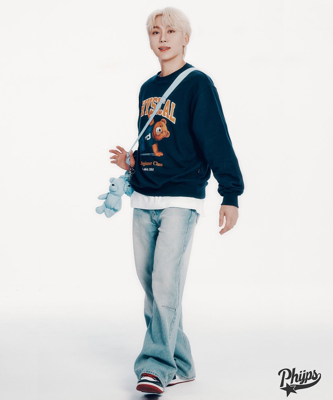 ◆24FW PHYPS YOGA BEAR SWEAT/2色◆ MUSINSA | PHYPS Yoga Bear Sweatshirt_Navy